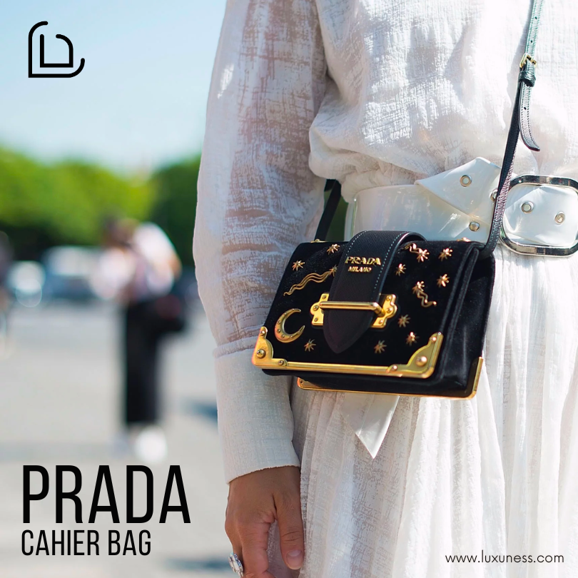 Prada cahier bag sales velvet