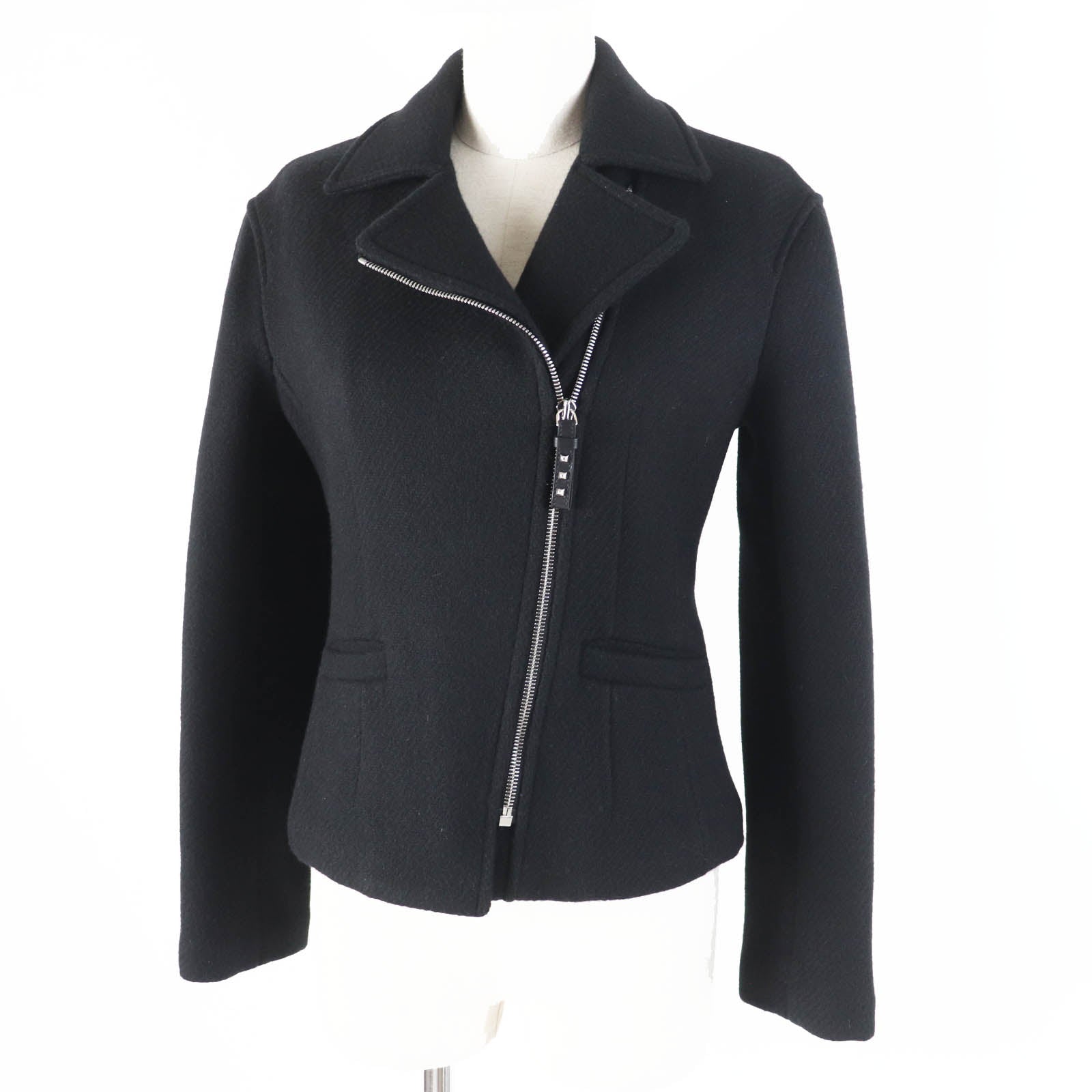 HERMES Medor Metal Padded Jacket Black 34