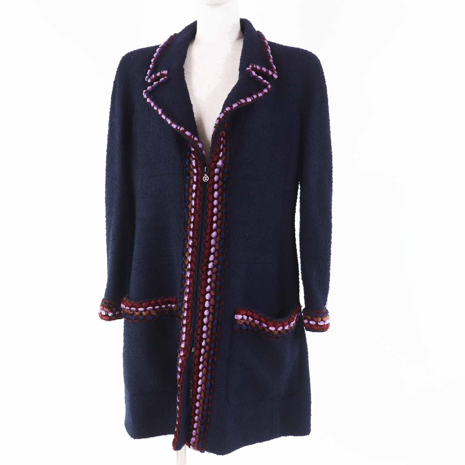 Chanel Multi-line Wool Coat