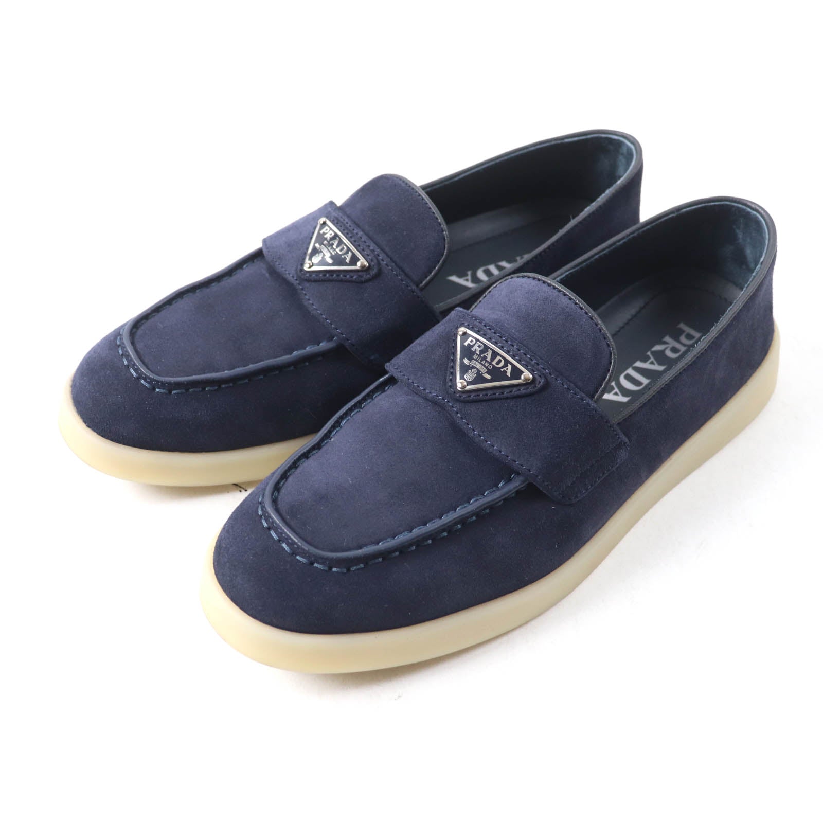 Prada 1D222N Suede Loafers