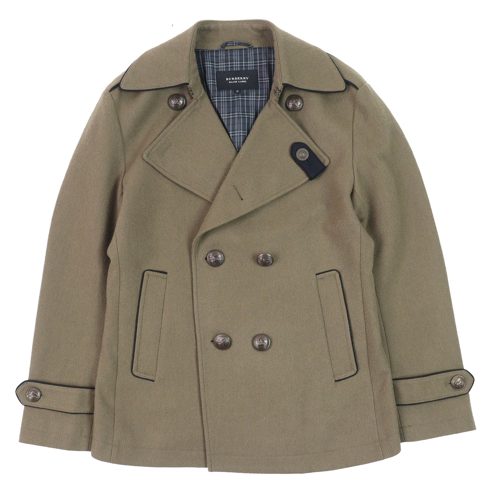 Burberry Black Label Double breasted Wool Nylon Jacket