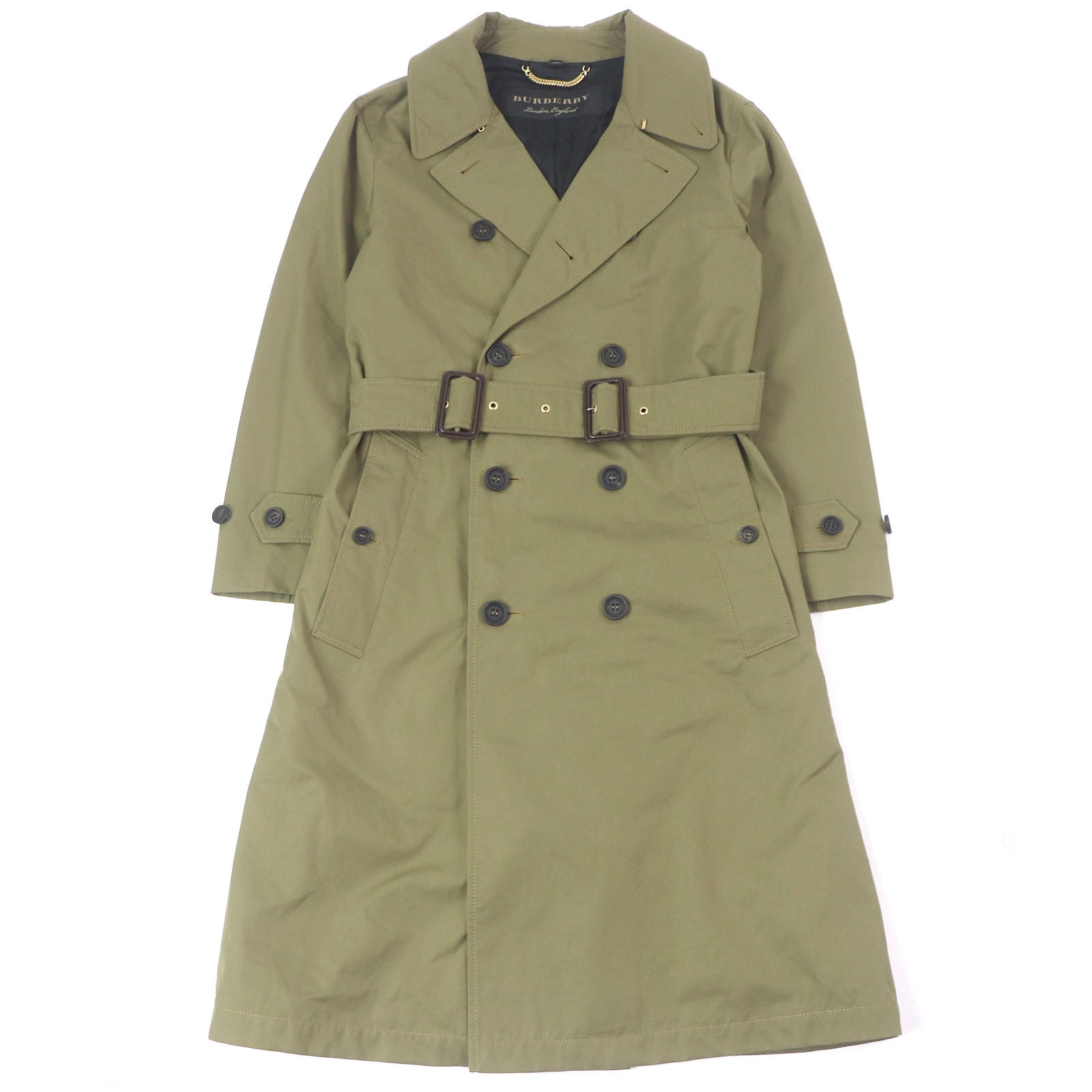 Burberry Logo Trench Coat Cotton Trench Coat