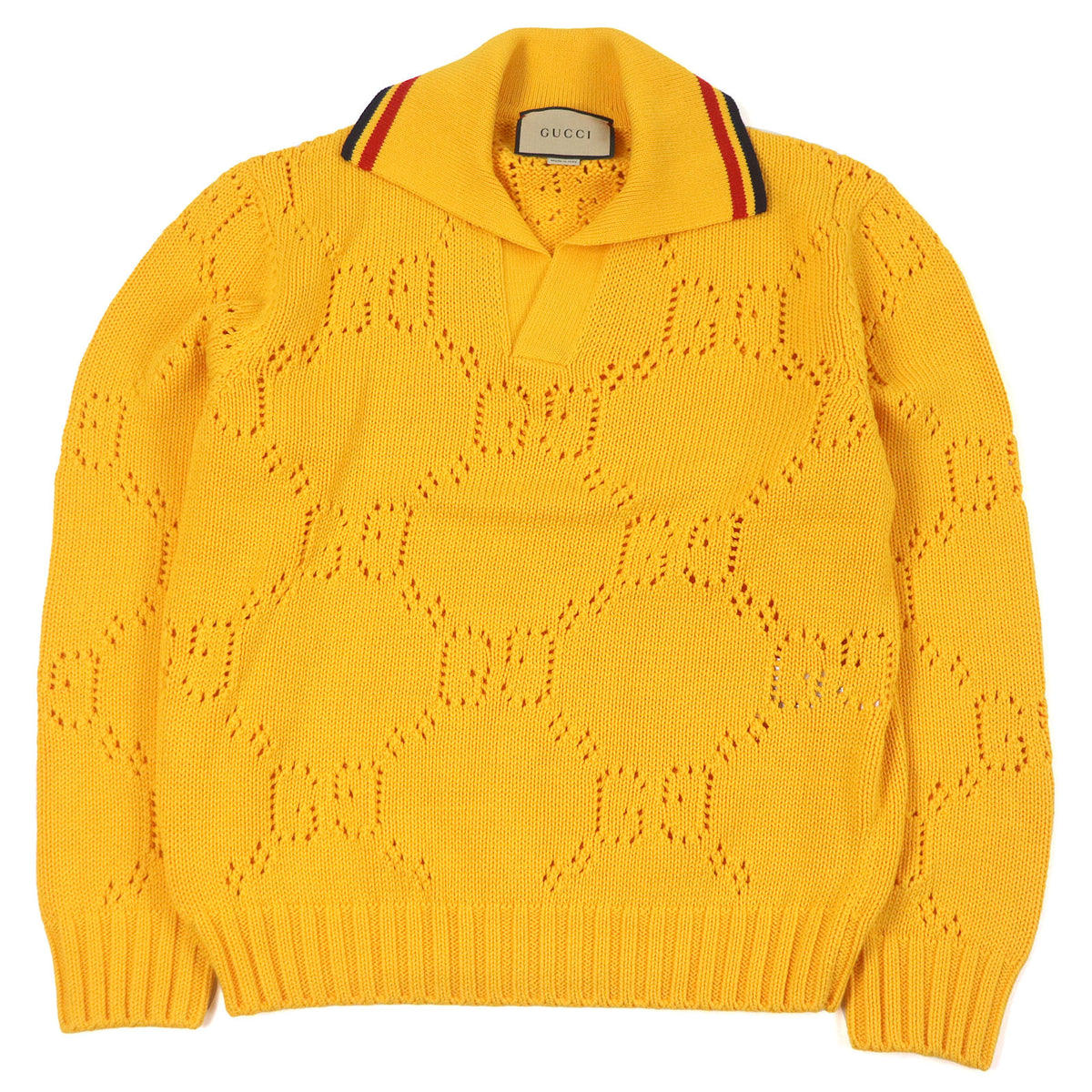 Gucci Perforated GG Webline Cotton Sweater