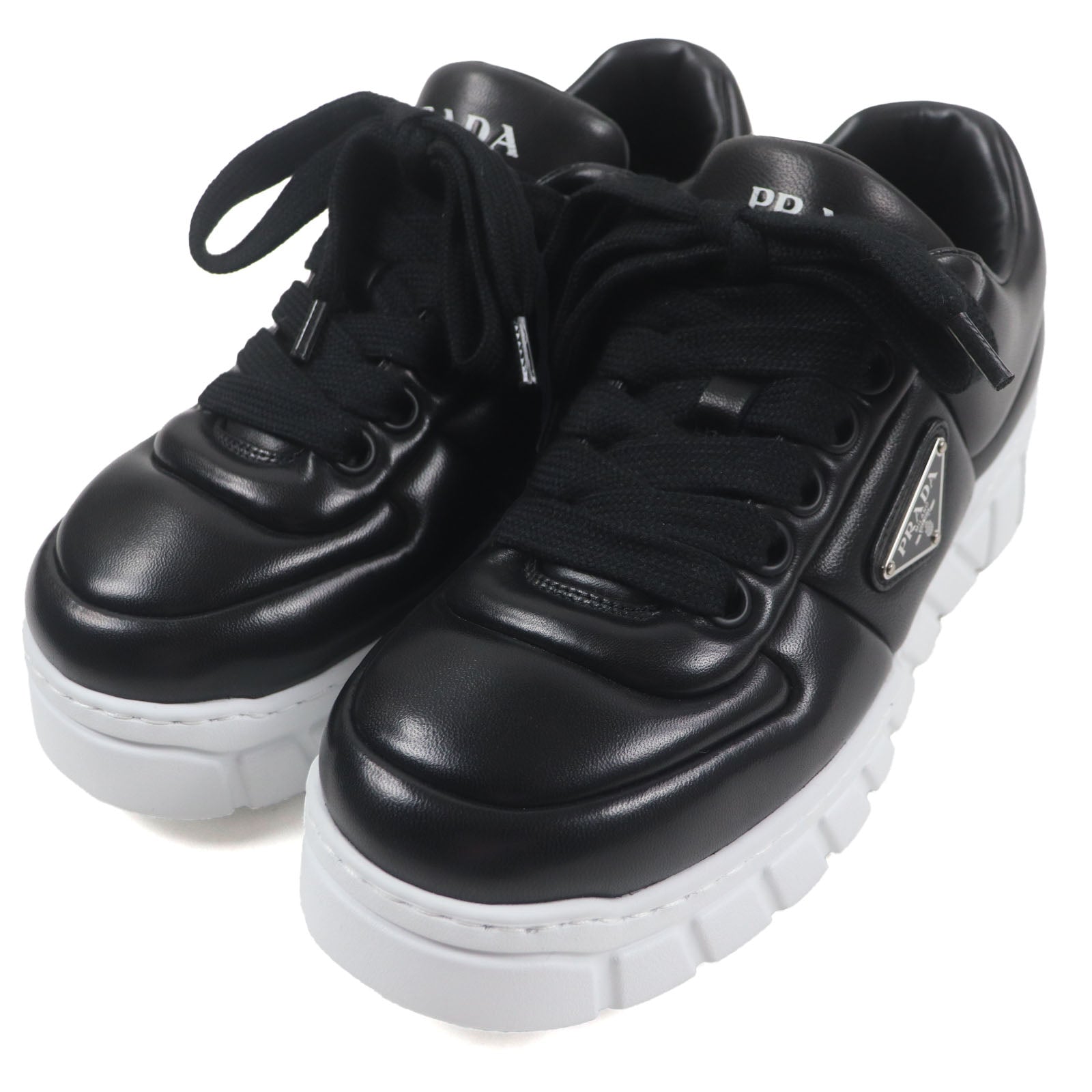 Prada Triangle logo Nappa leather sneakers
