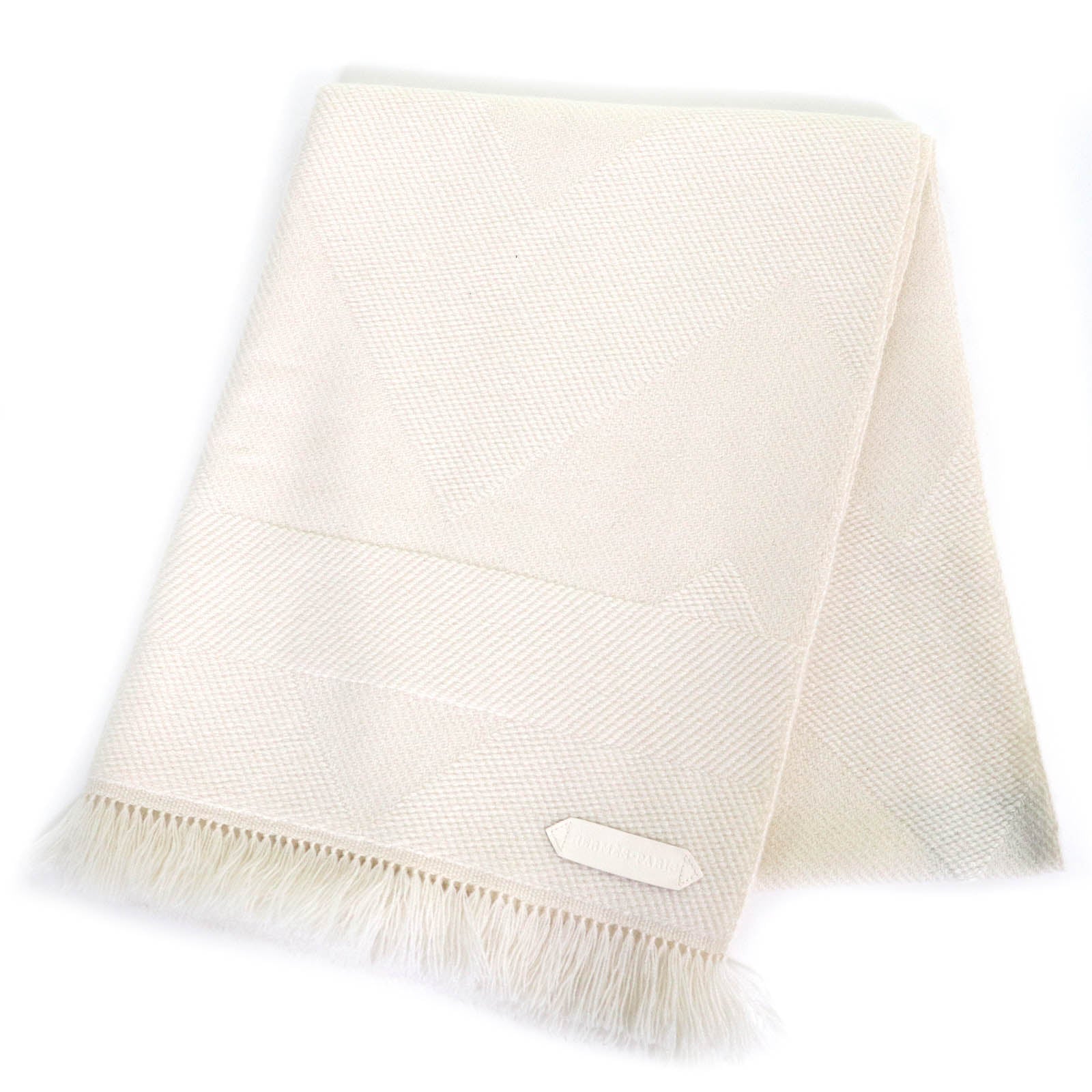 Hermes Stall Chevron Zoom Fringe Cashmere Scarf
