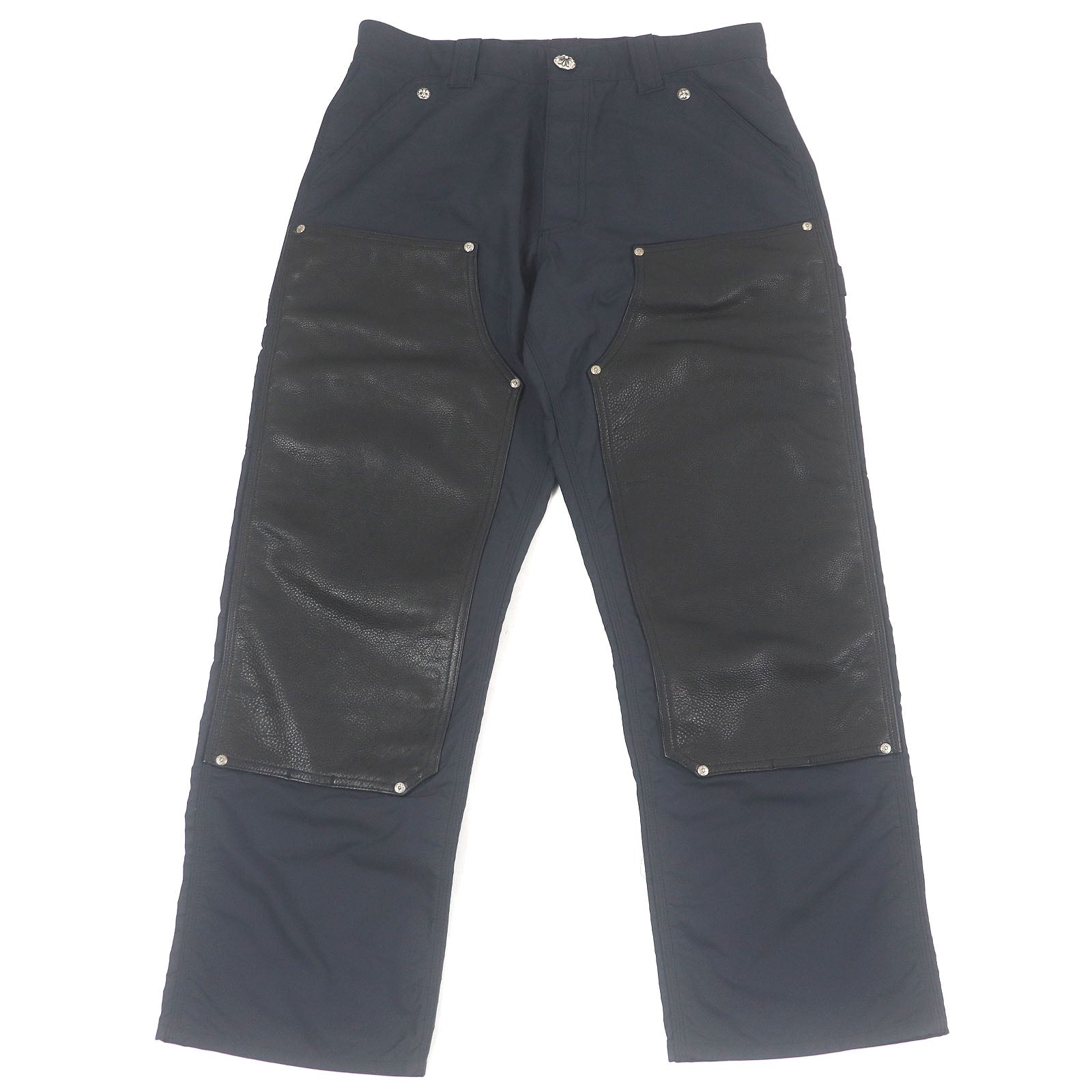 Chrome Hearts Carpenter Leather Switching Nylon Pants