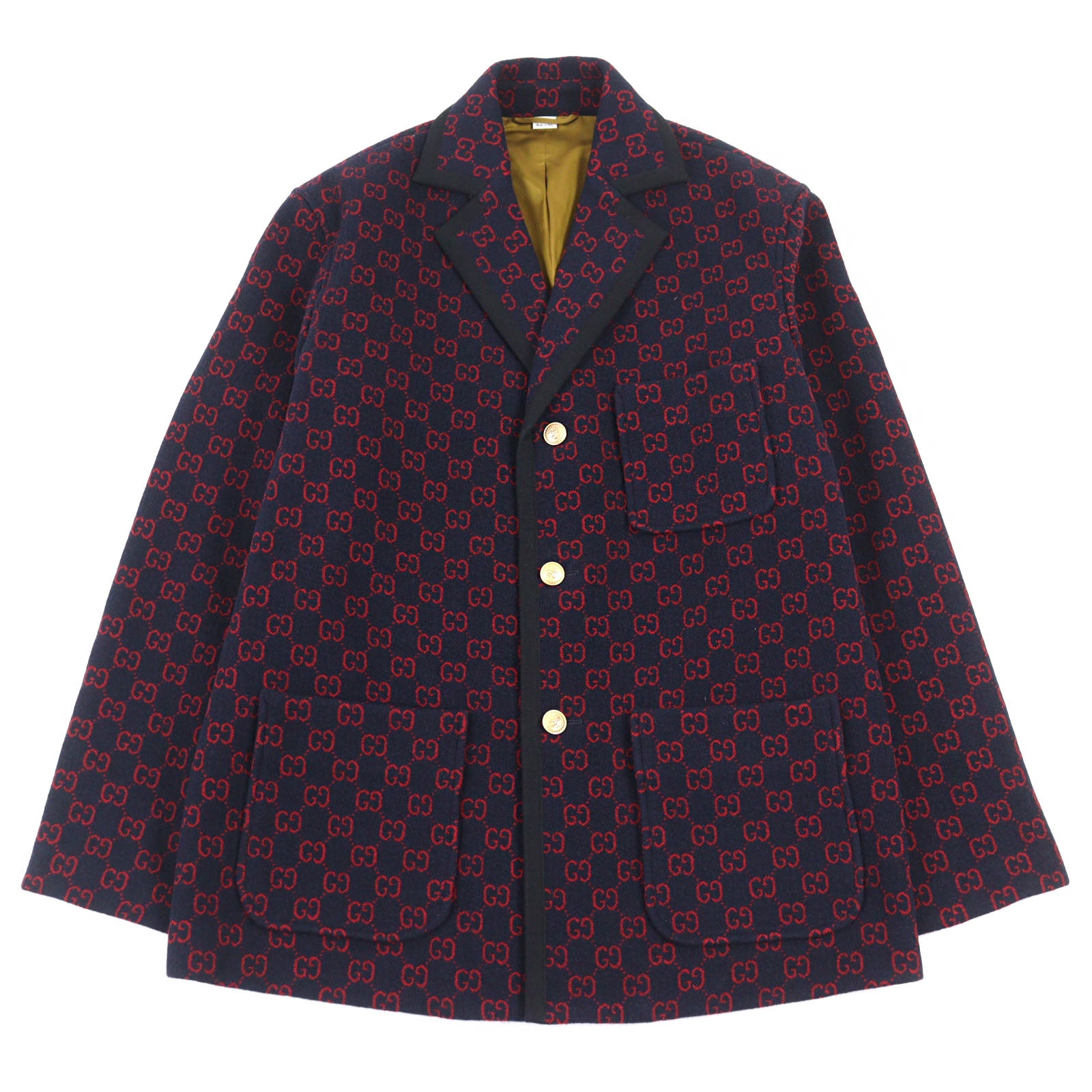 Gucci GG jacquard wool coat