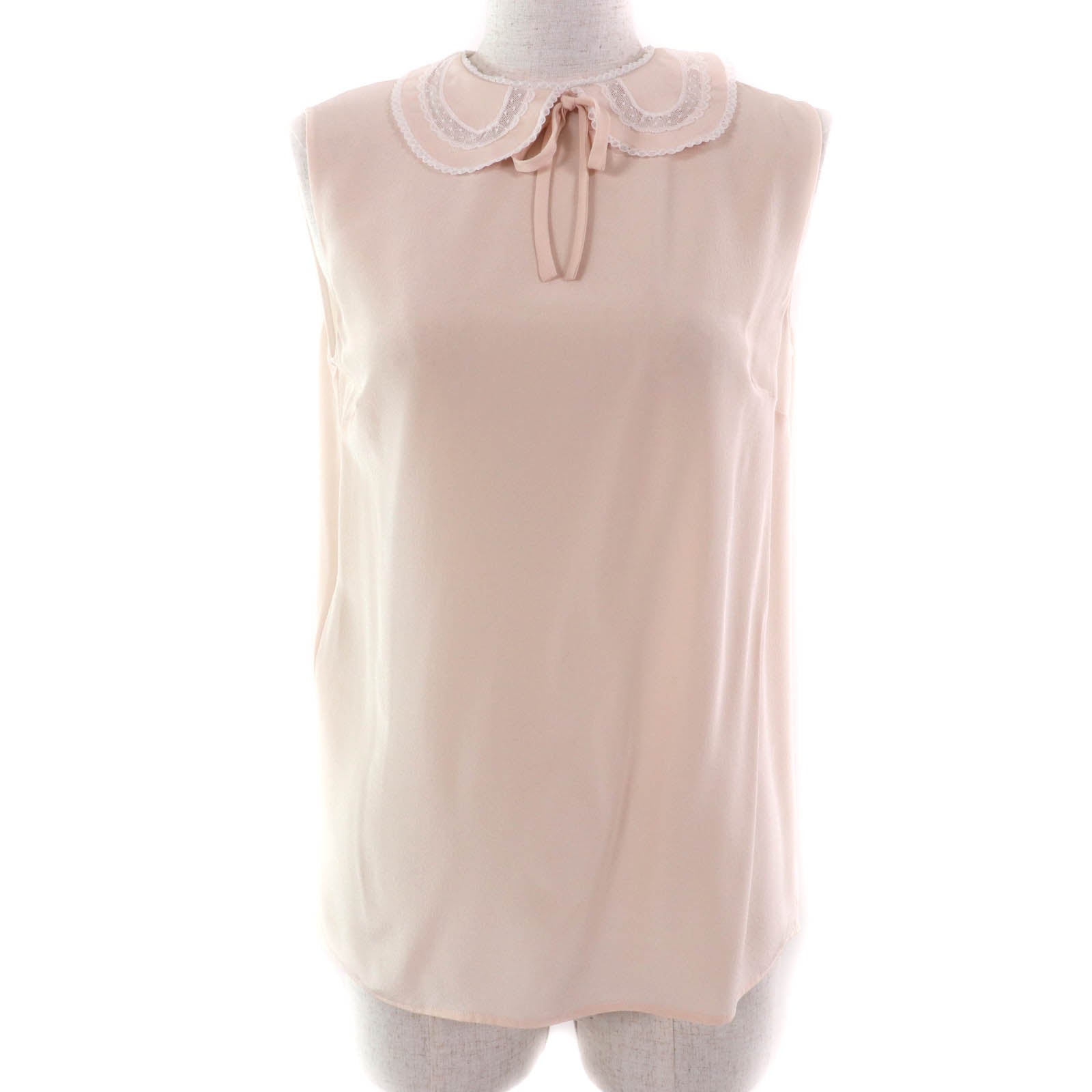 Miu Miu Lace ribbon design Silk Blouse