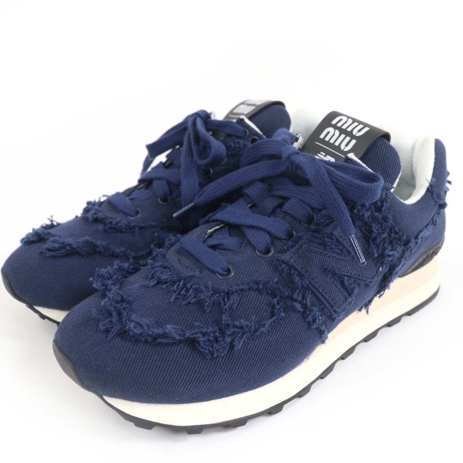 MiuMiu New Balance 574 Canvas Sneakers