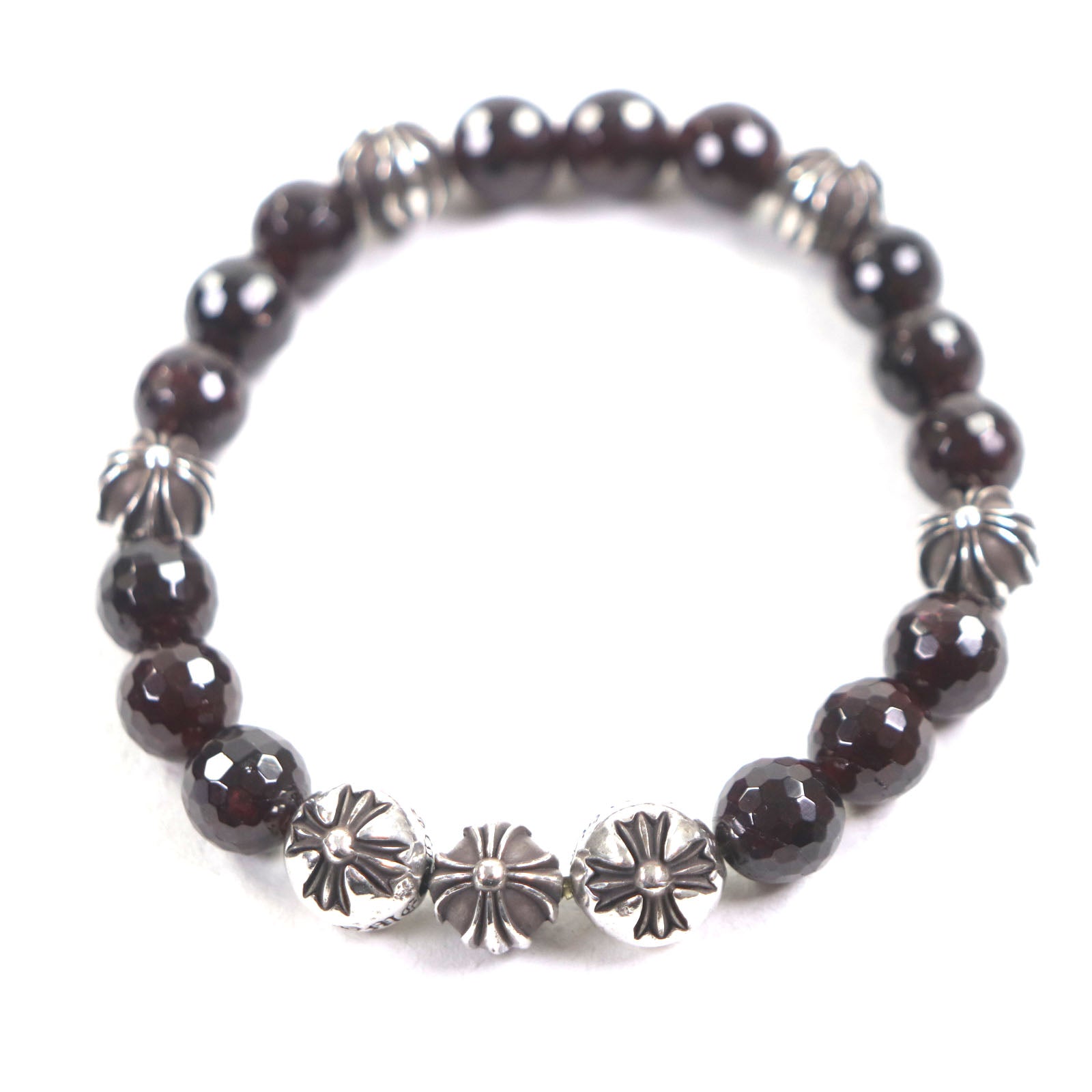 Chrome Hearts Silver Garnet Bracelet