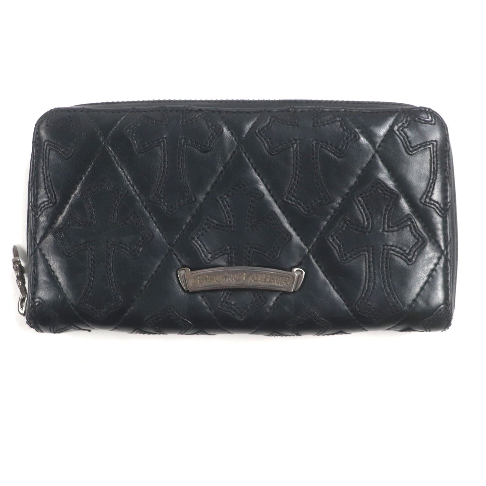 Chrome Hearts REG F ZIP Leather Long Wallet