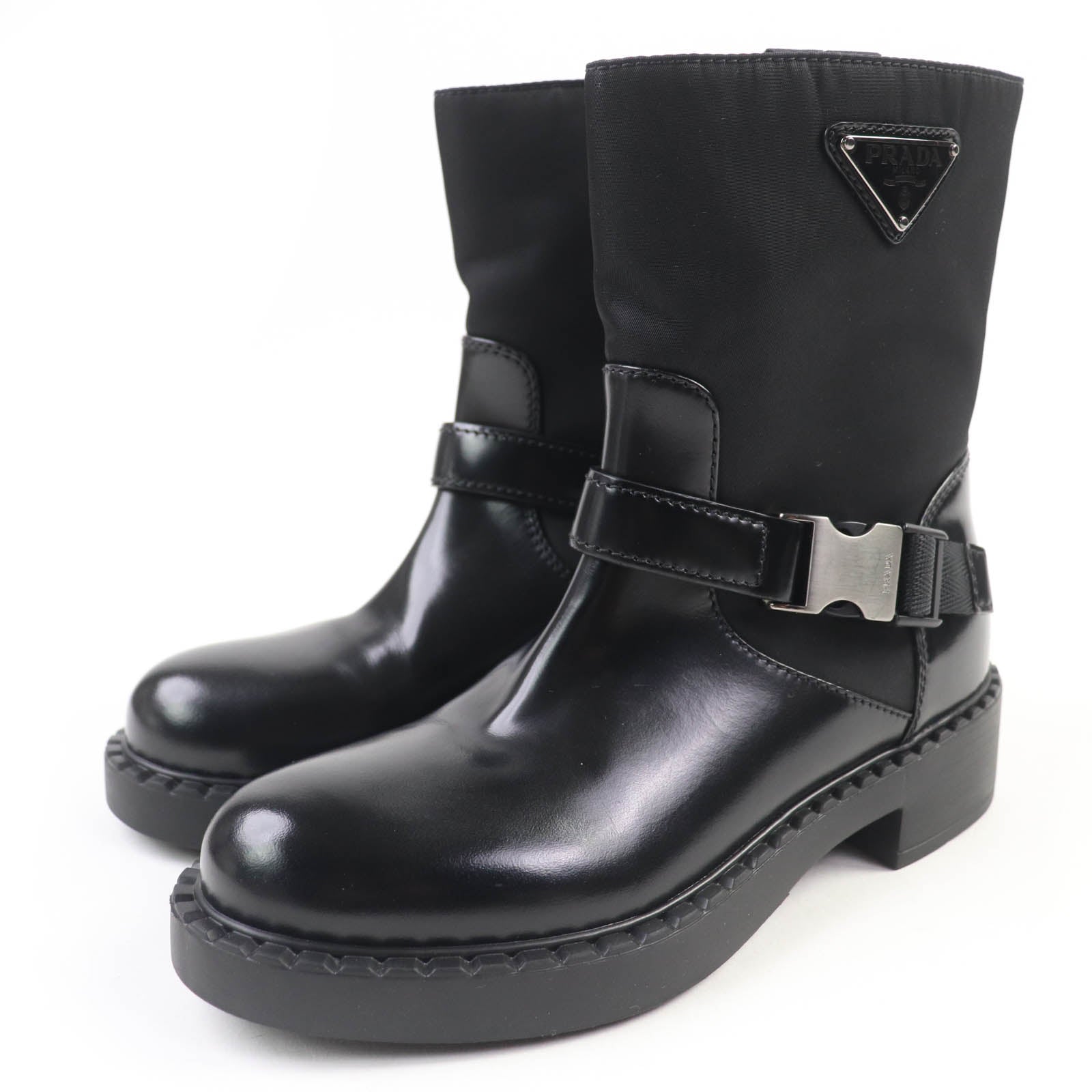 Prada Re-Nylon Leather Boots