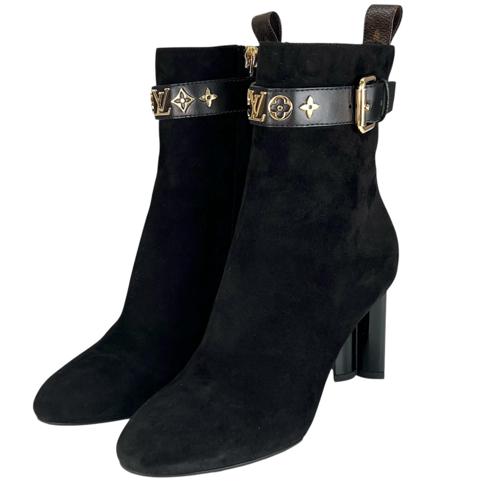 Louis Vuitton 1A965S Suede Leather Ankle Boots