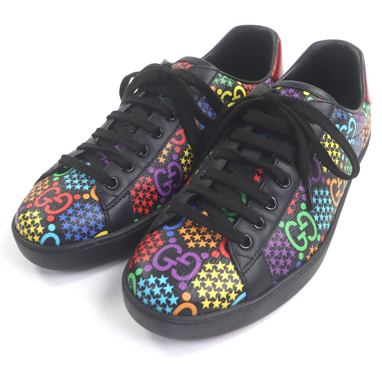 Gucci GG logo Star Print Calfskin Sneakers