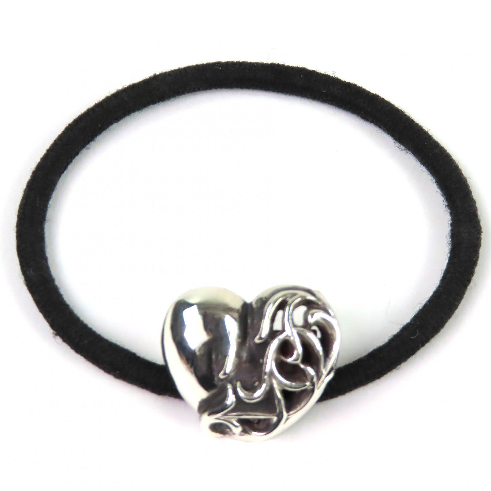 Chrome Hearts Silver Heart Hair Tie