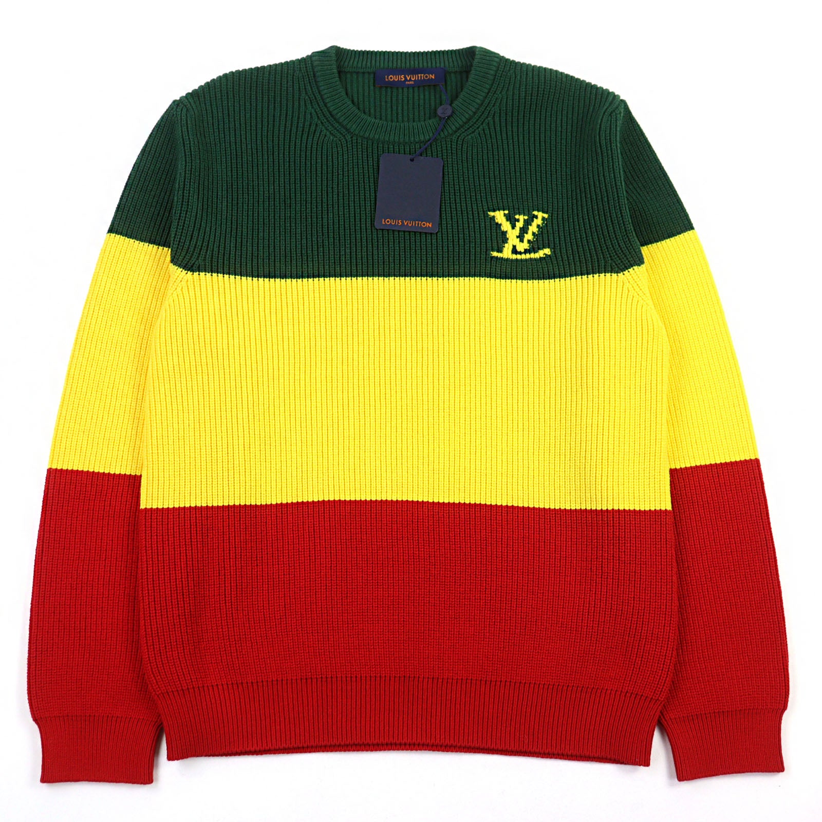 Louis Vuitton Logo Embroidered Knit Crew Neck Sweater