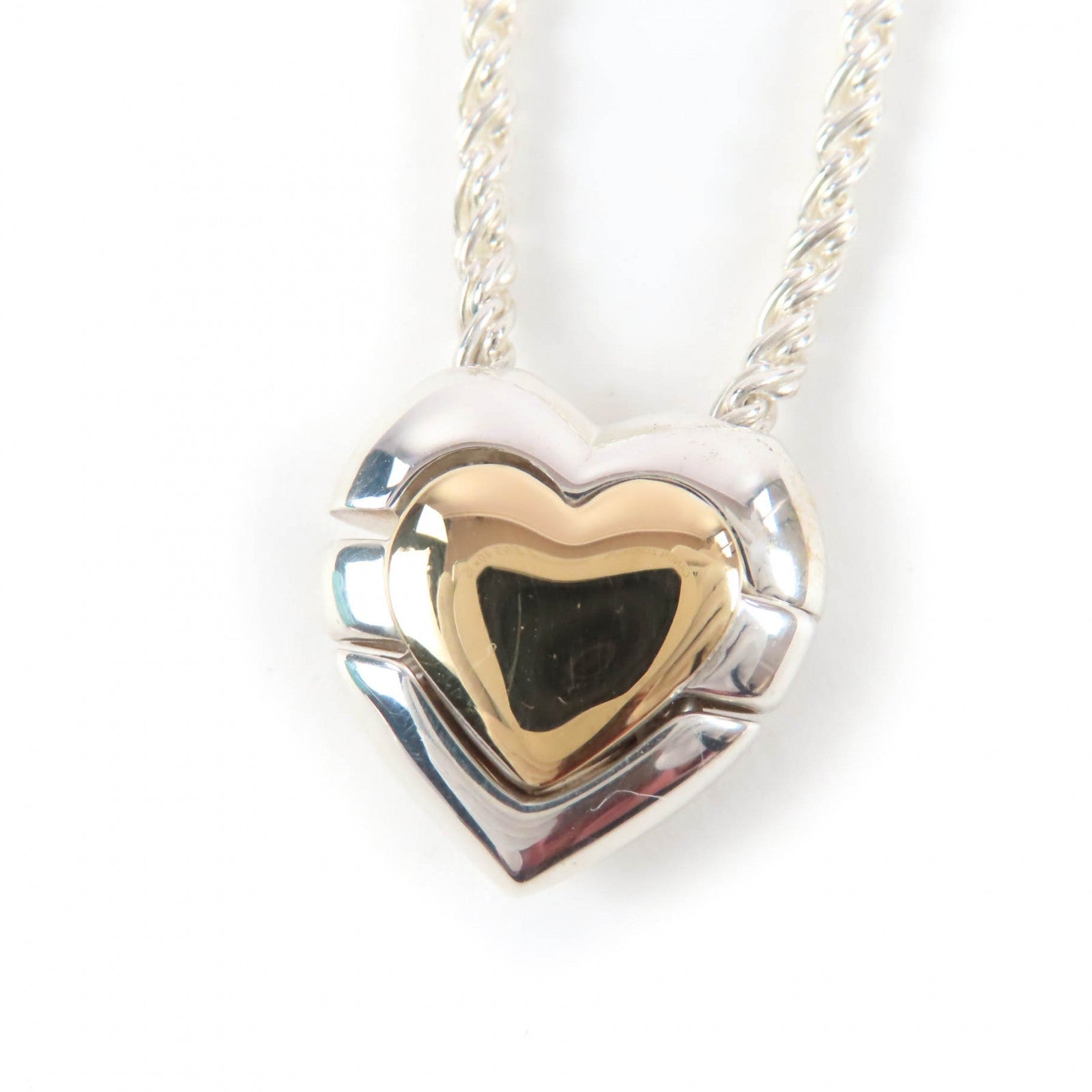 Tiffany & Co. Puzzle Heart Silver Necklace