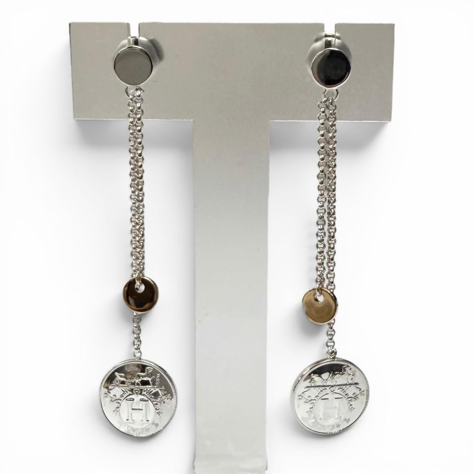 Hermes Ex-Libris AG925 AU750 Earrings