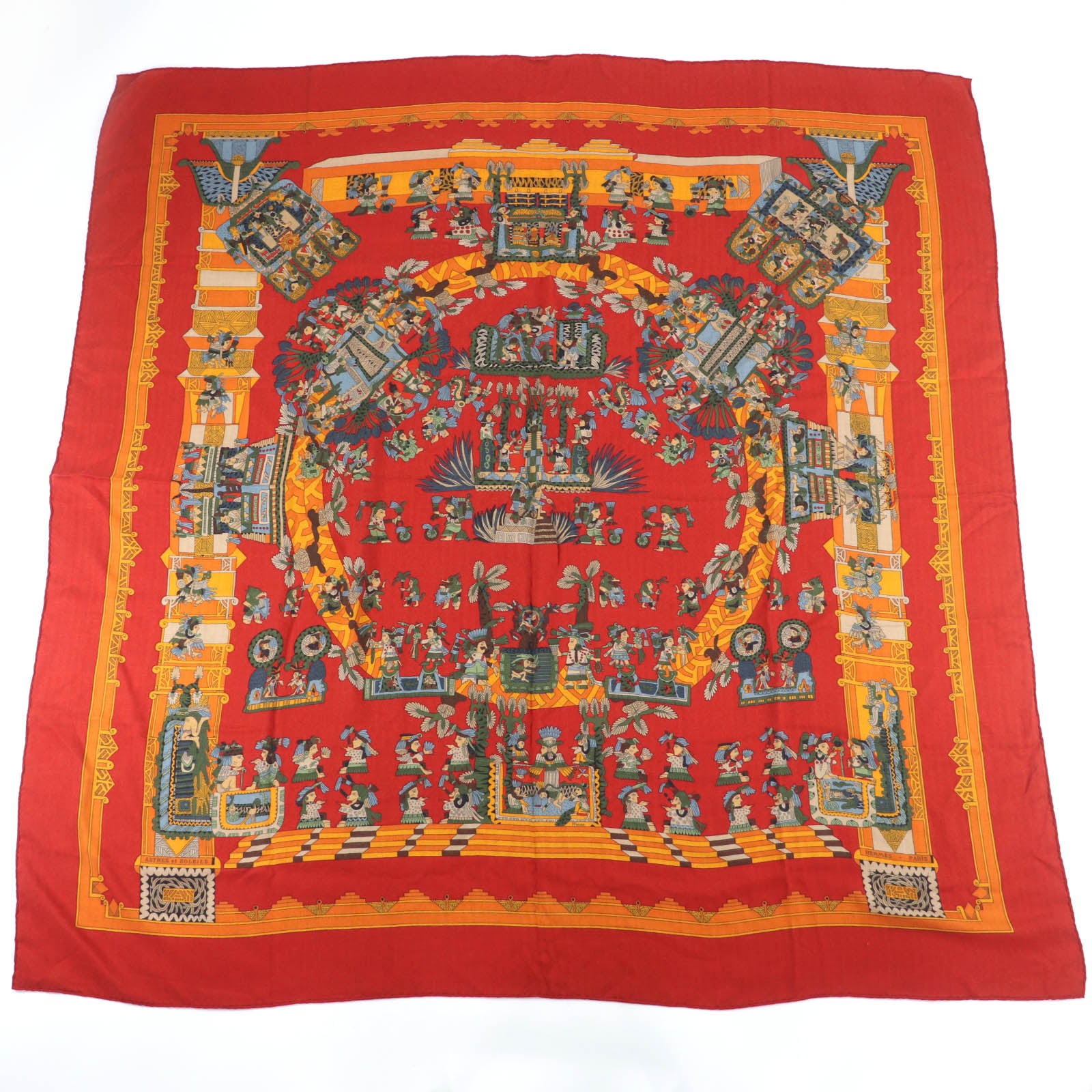 Hermès Astres et Soleils Large Cashmere Silk Shawl