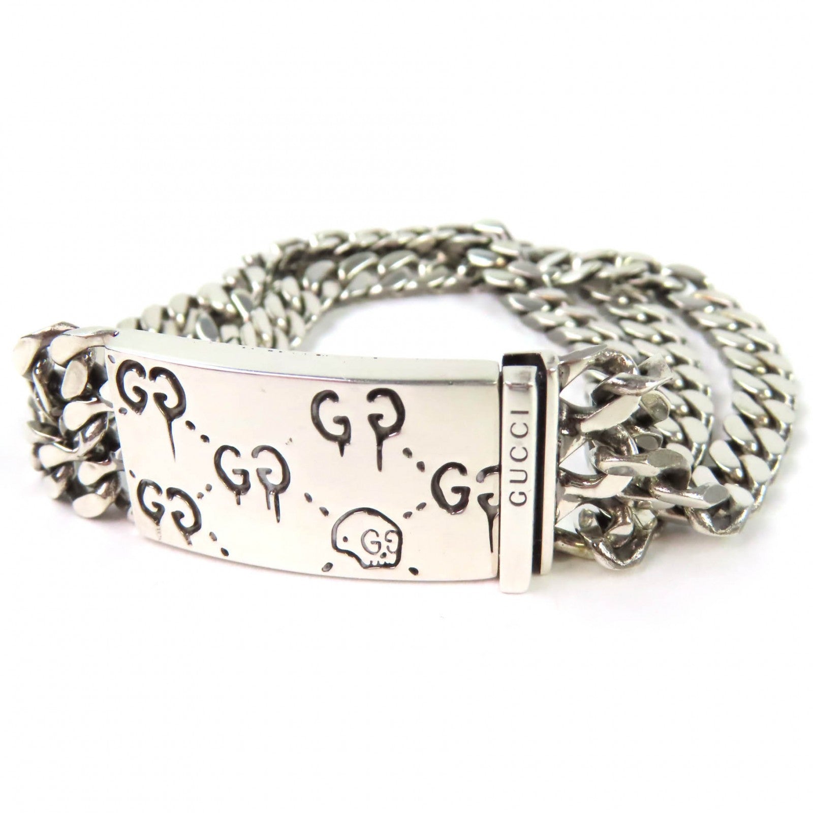 Gucci Ghost Skull GGPattern SV925 Bracelet
