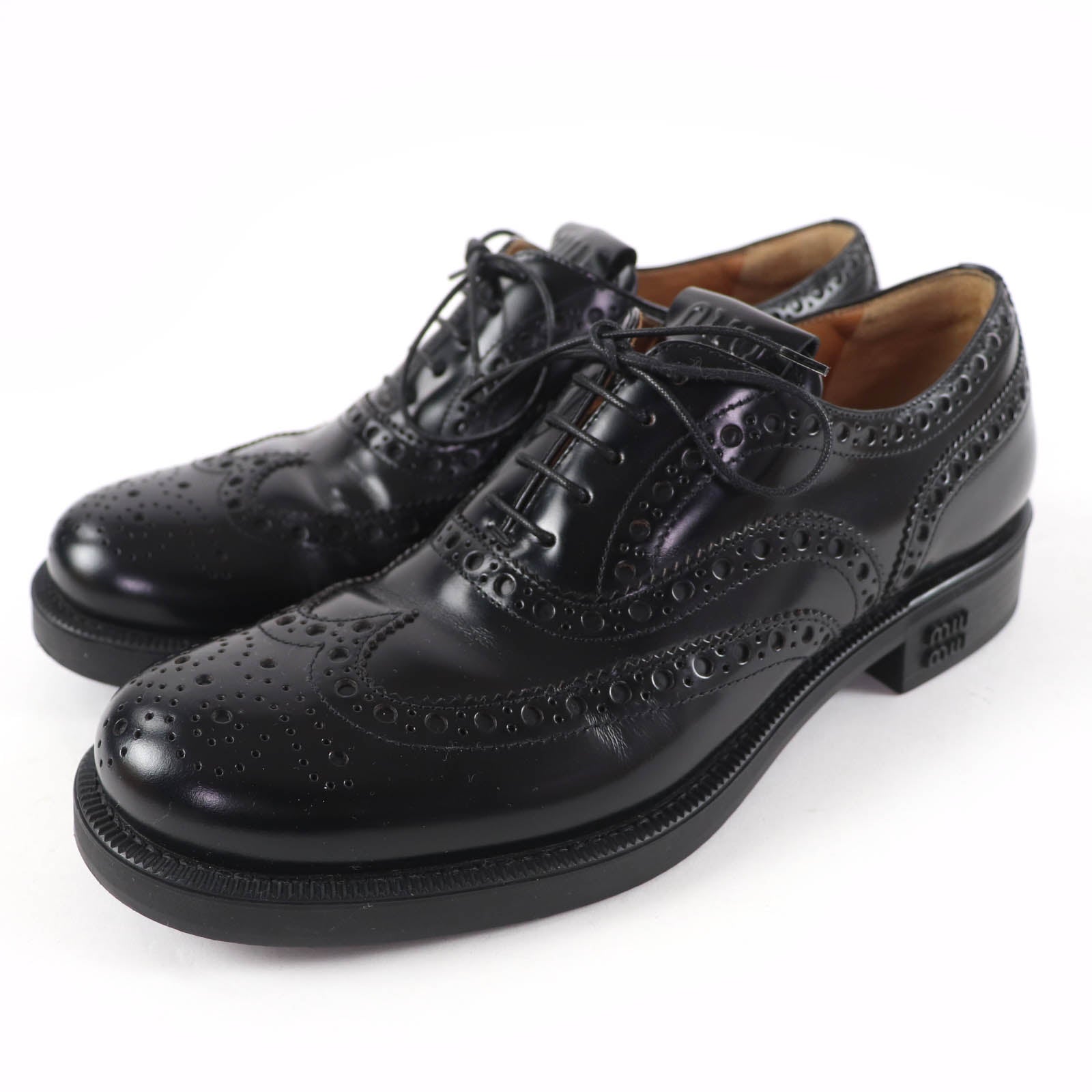 Churchs Miu Miu Leather Oxford Shoes