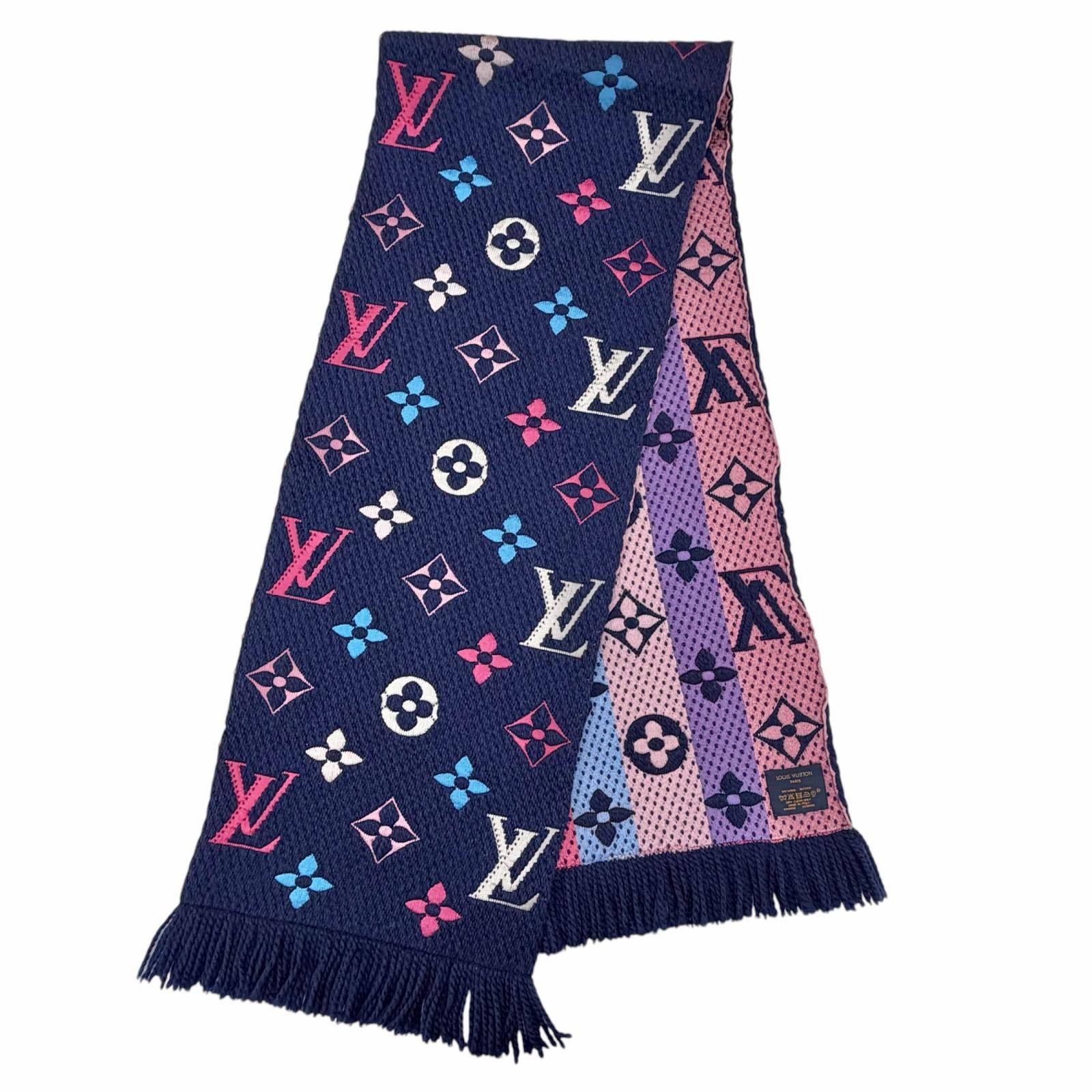 Louis Vuitton Escale Logo Mania Wool Silk Scarf