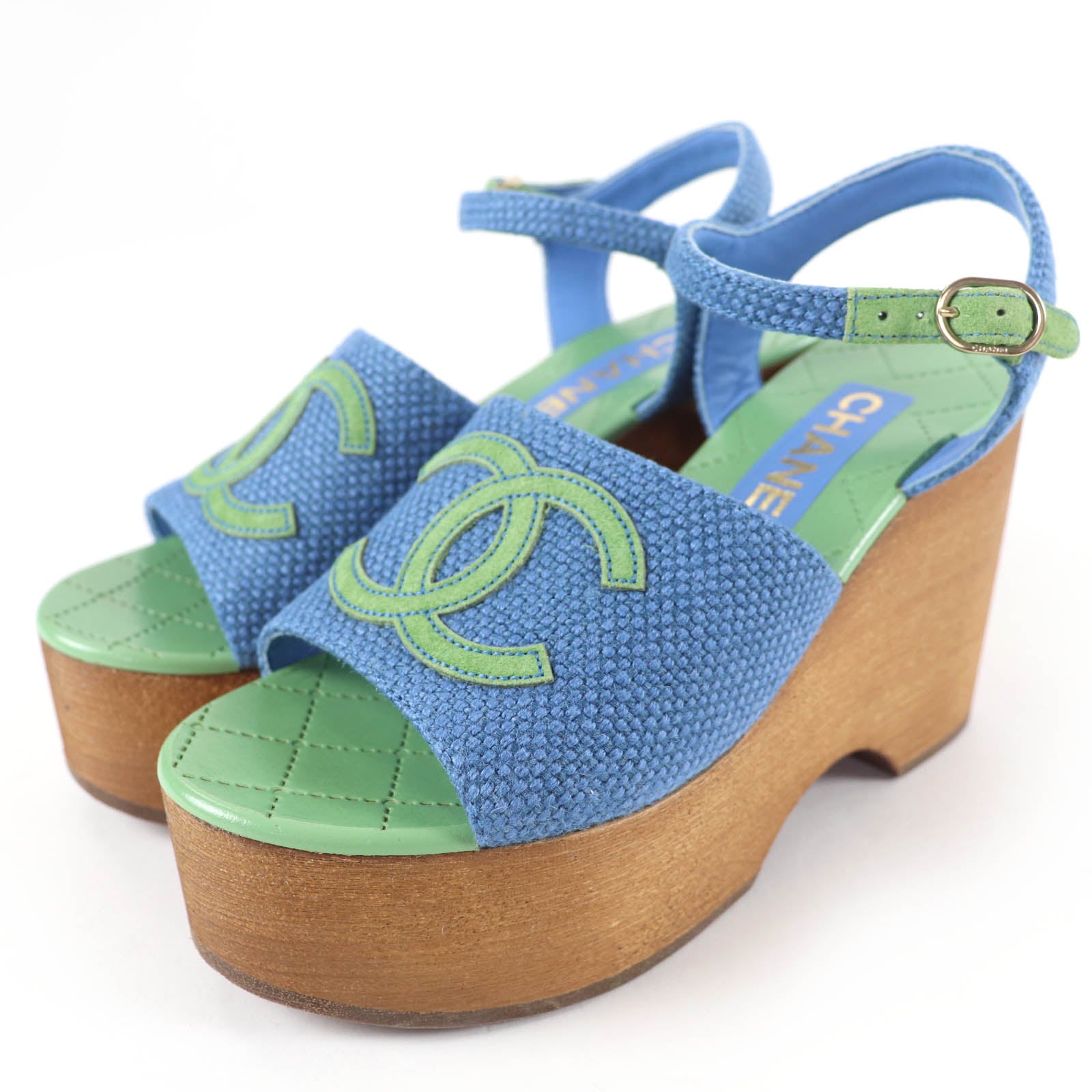 Chanel COCO Mark Wedge Sandals