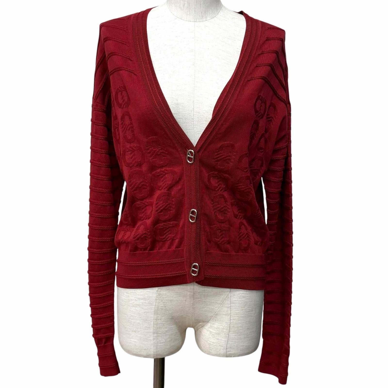 Hermes Chaine dAncre Silk Knit Cardigan