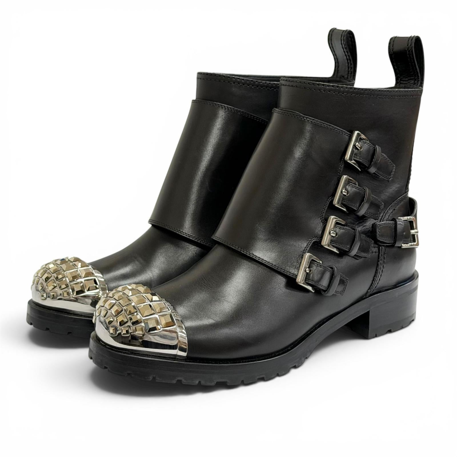 Miu Miu Leather Biker Boots