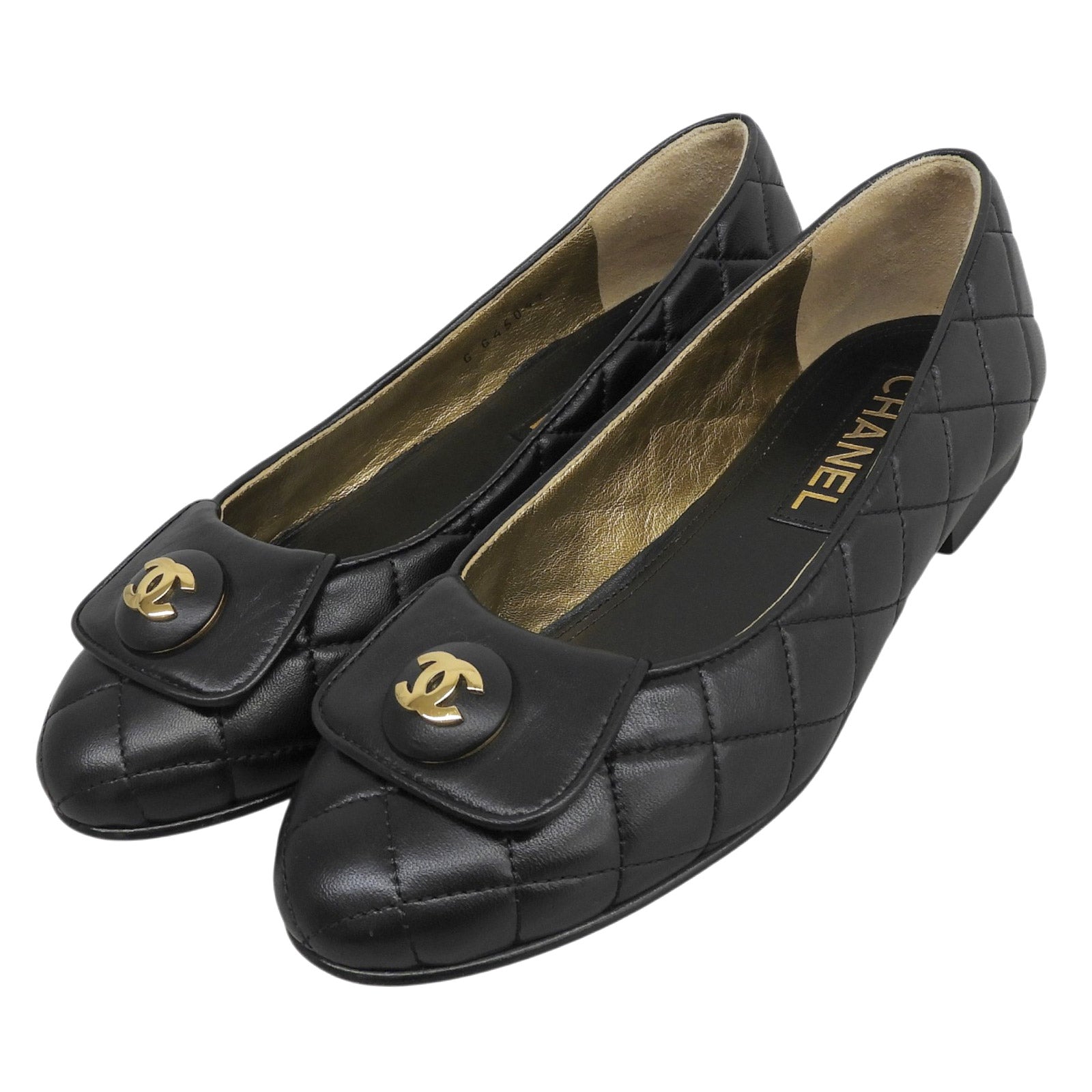 Chanel Leather Ballerina Pumps