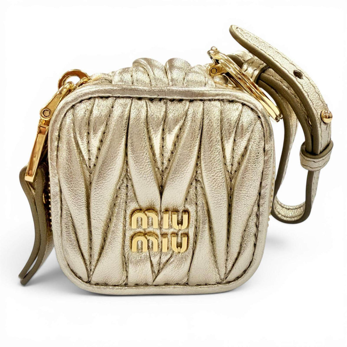 Miu Miu Matelasse Charm Keyring