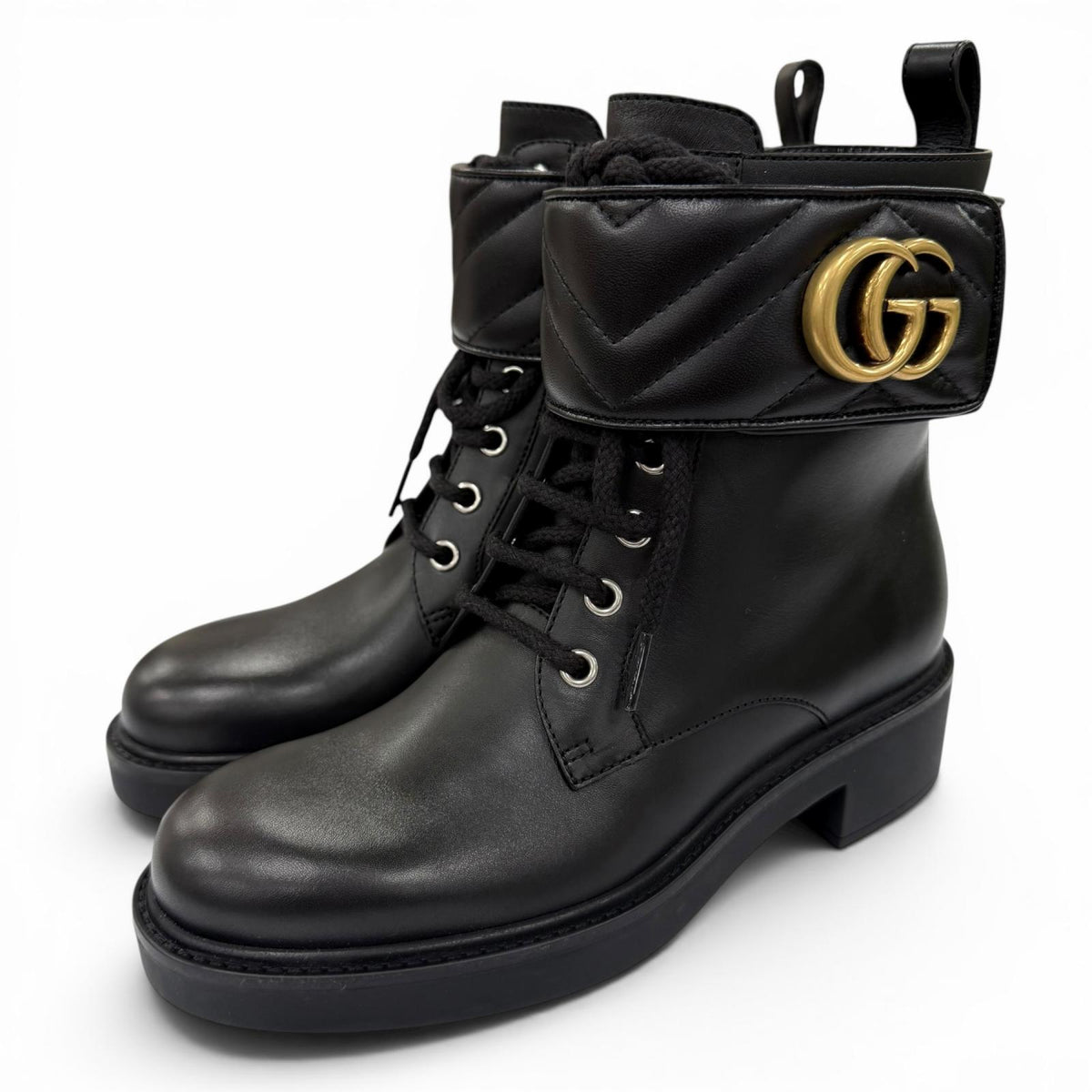 Gucci GG Marmont Leather Boots