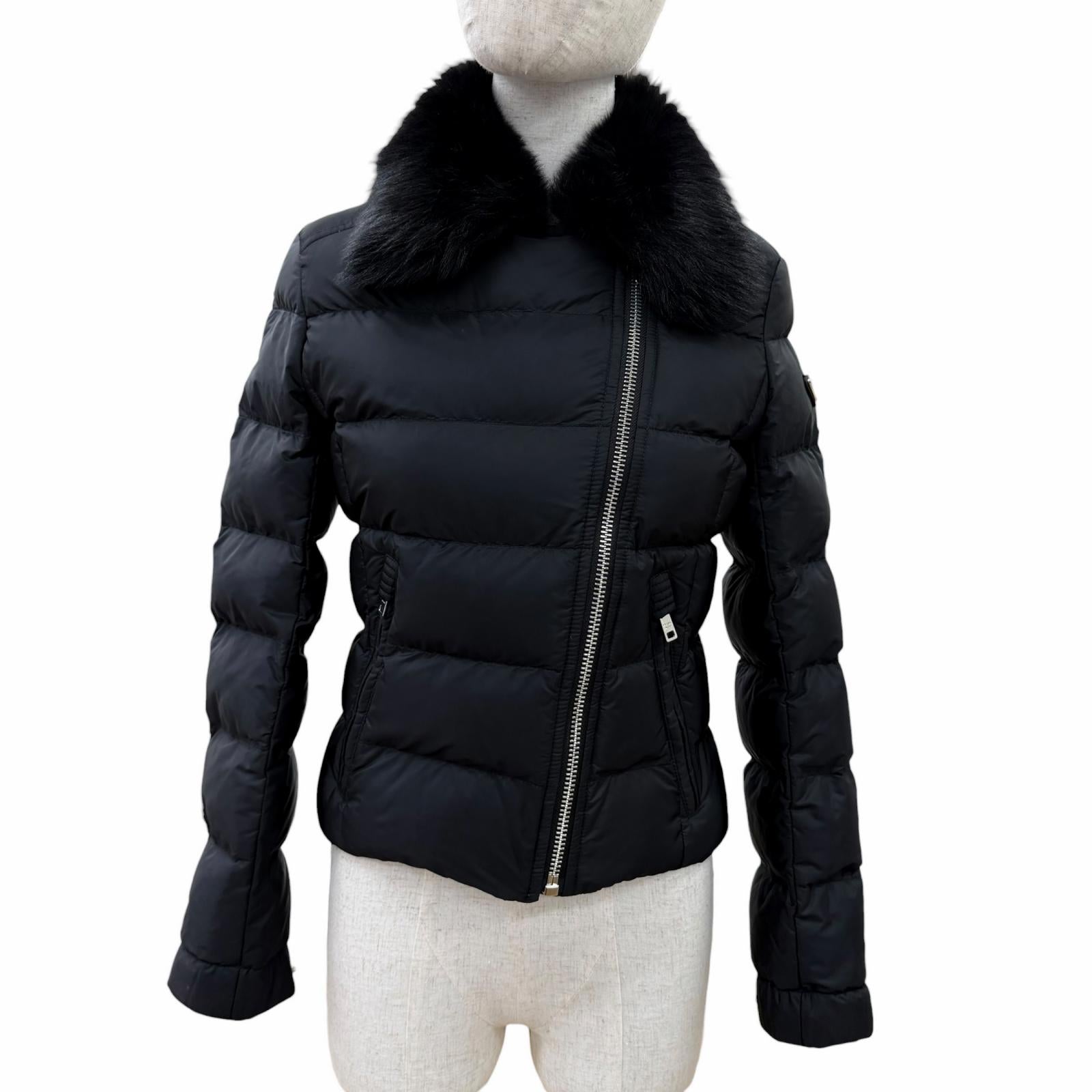 Prada Down Sheepskin Trim Jacket
