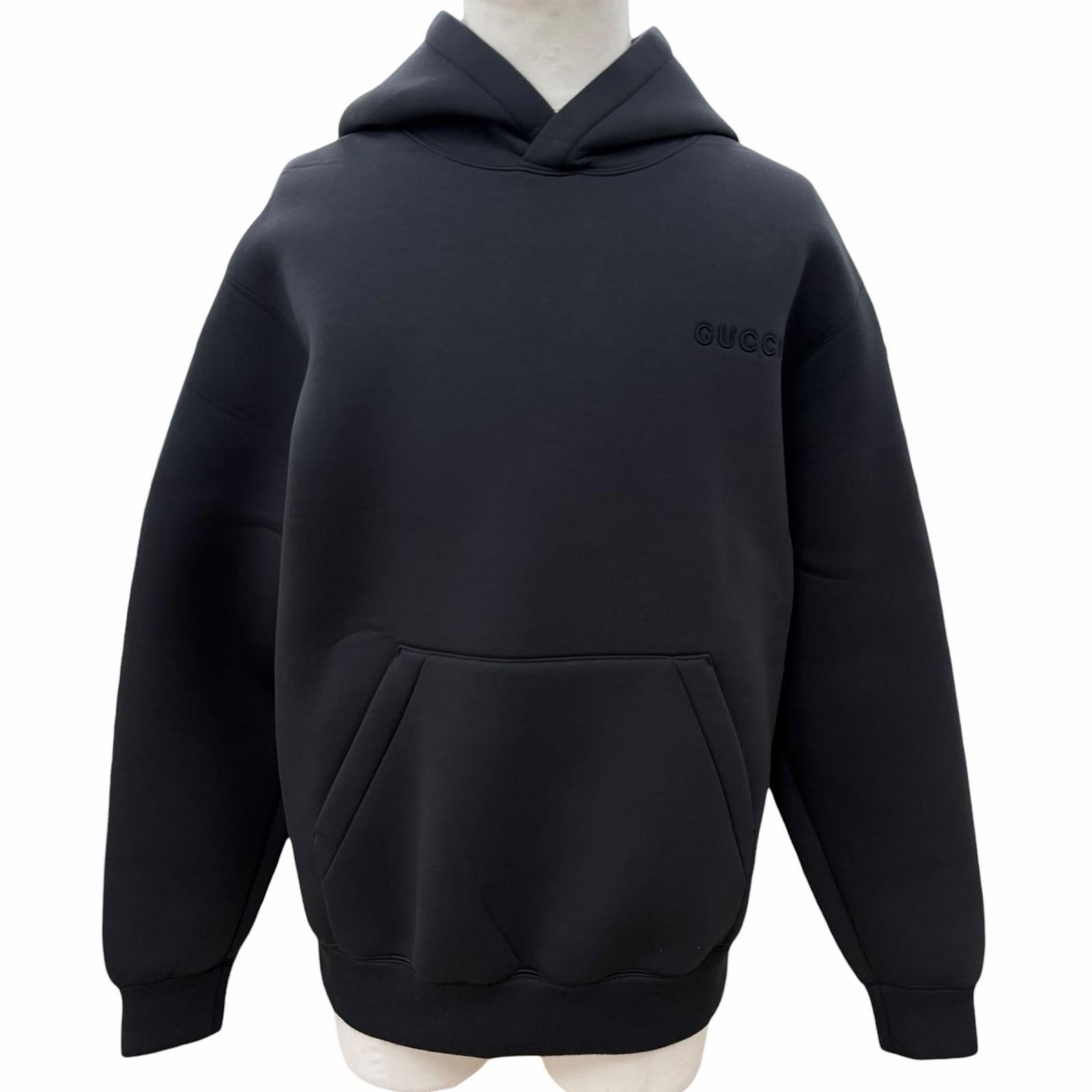 Gucci Logo Embroidered Jersey Hoodie