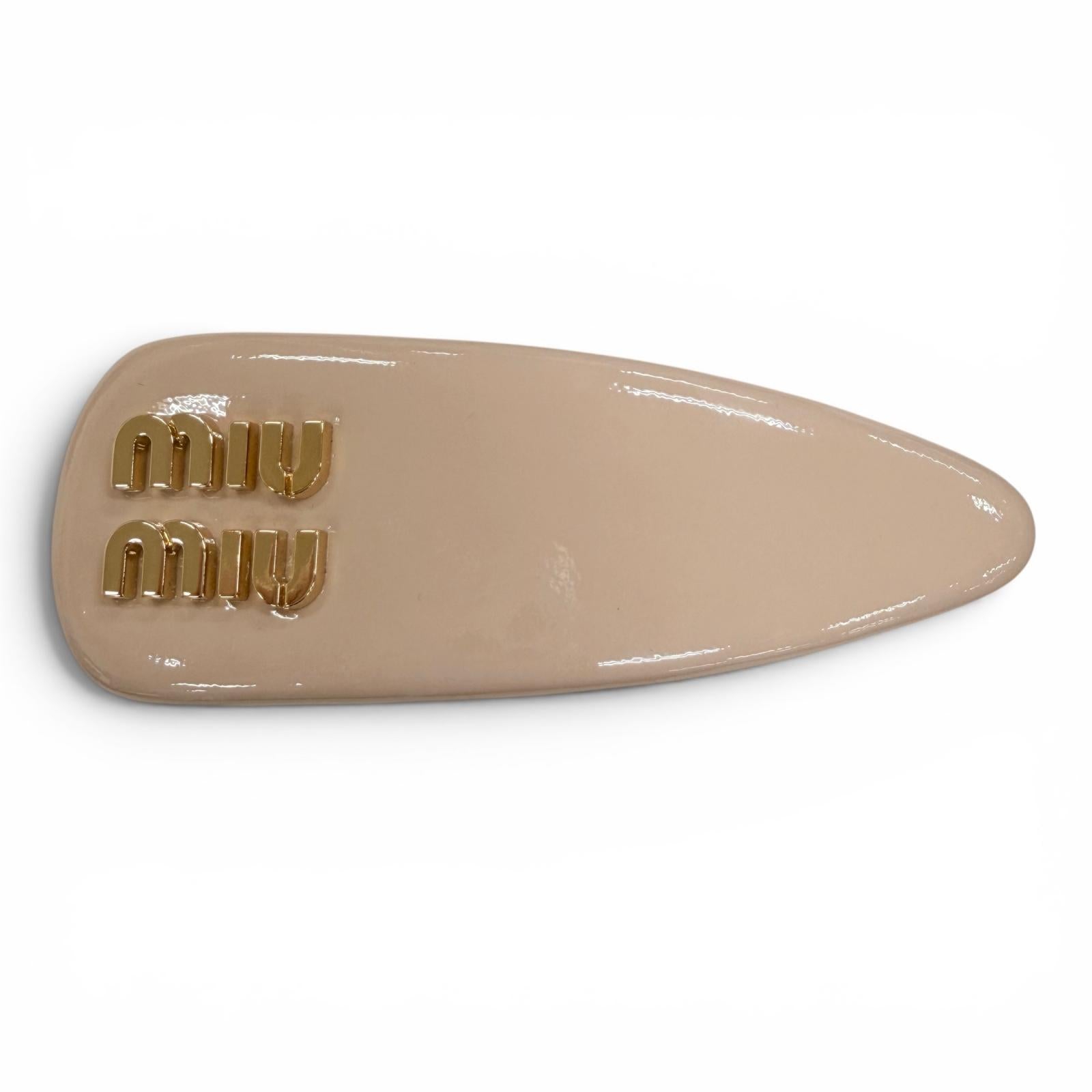 Miu Miu Valletta Patent Leather Hair Clip