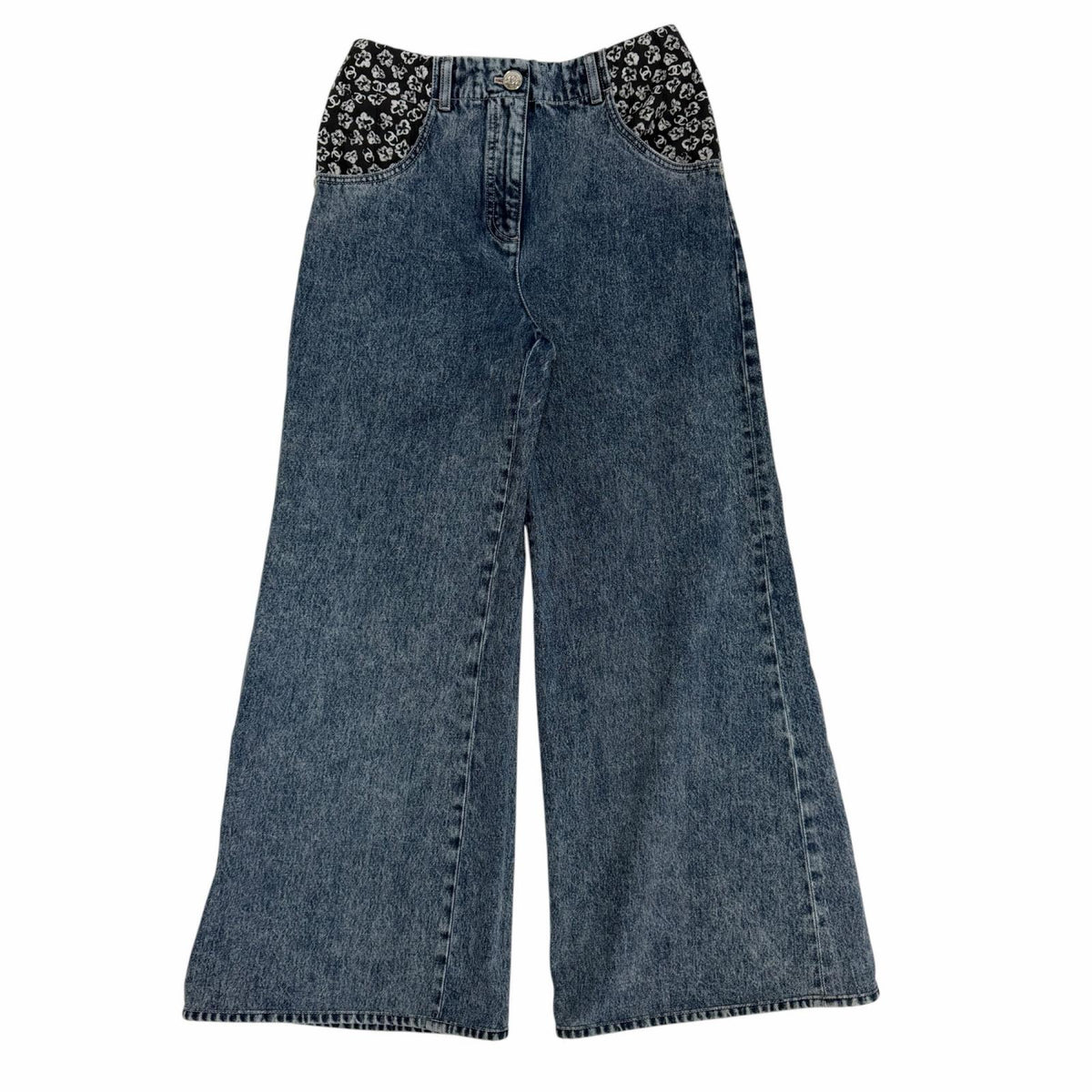 Chanel denim wide pants