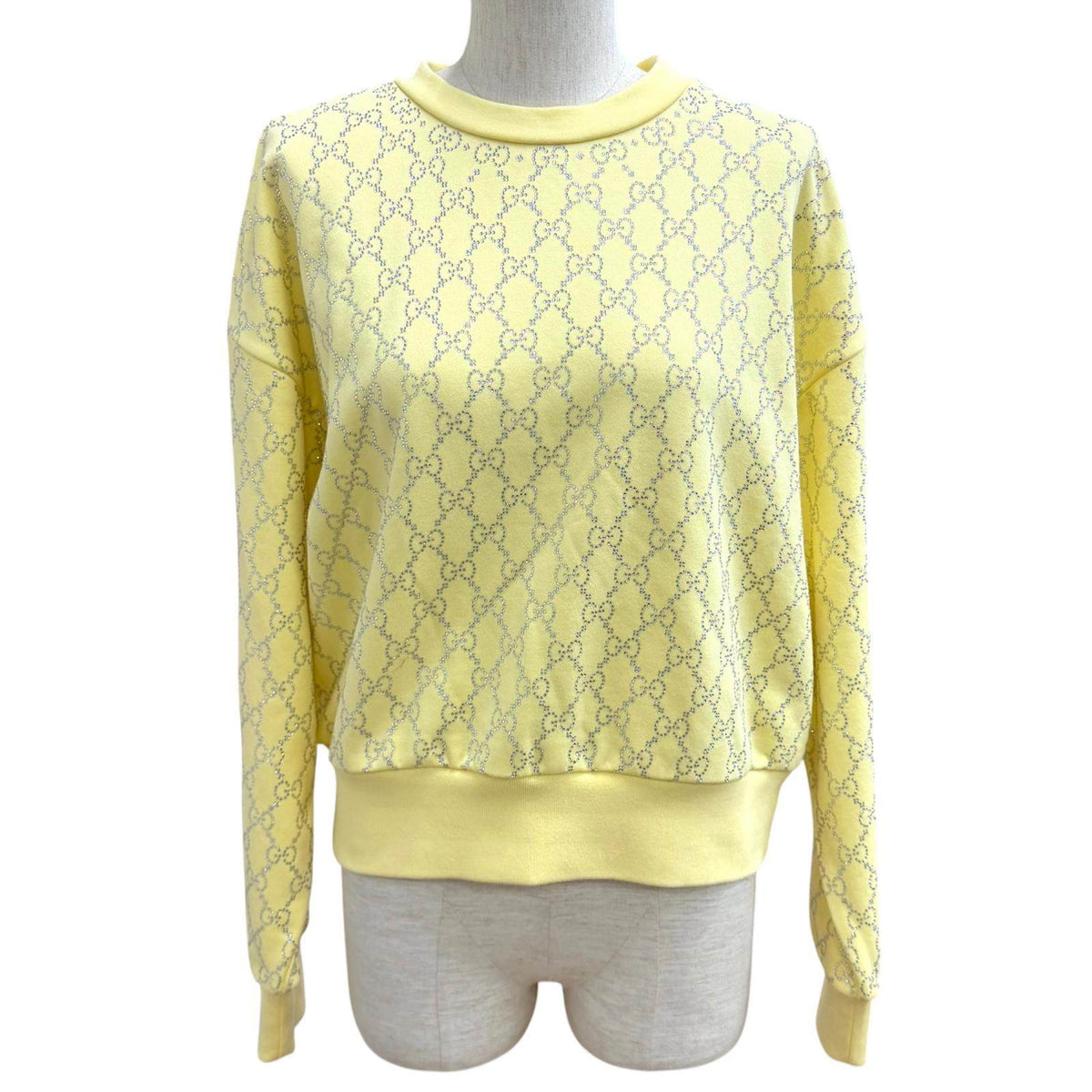 Gucci GG Rhinestone Cotton Sweatshirt