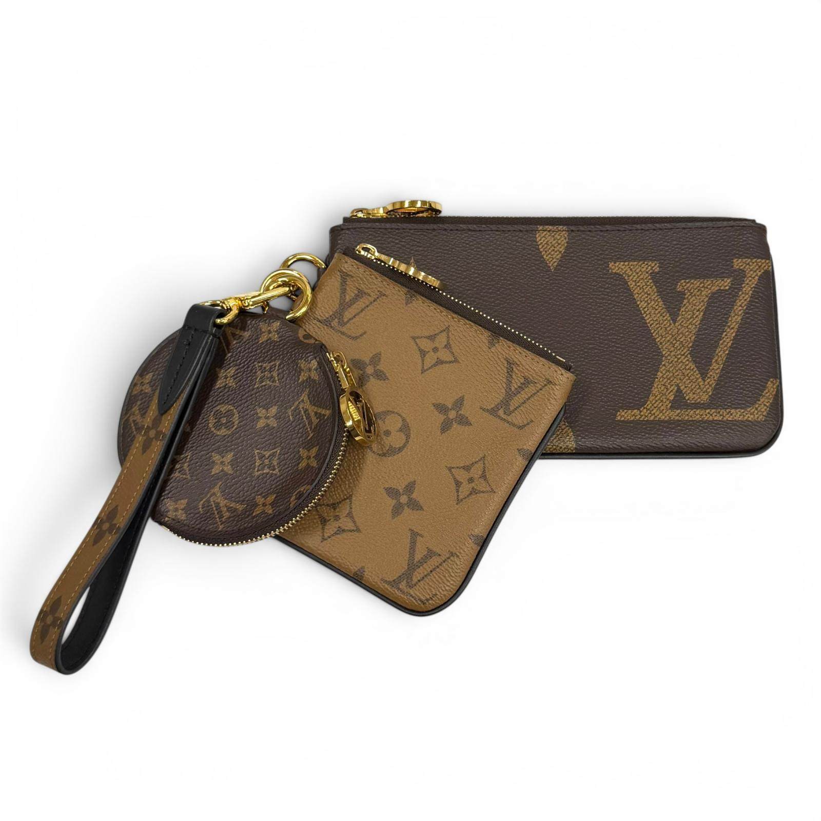 Louis Vuitton Pochette Trio Leather Bag