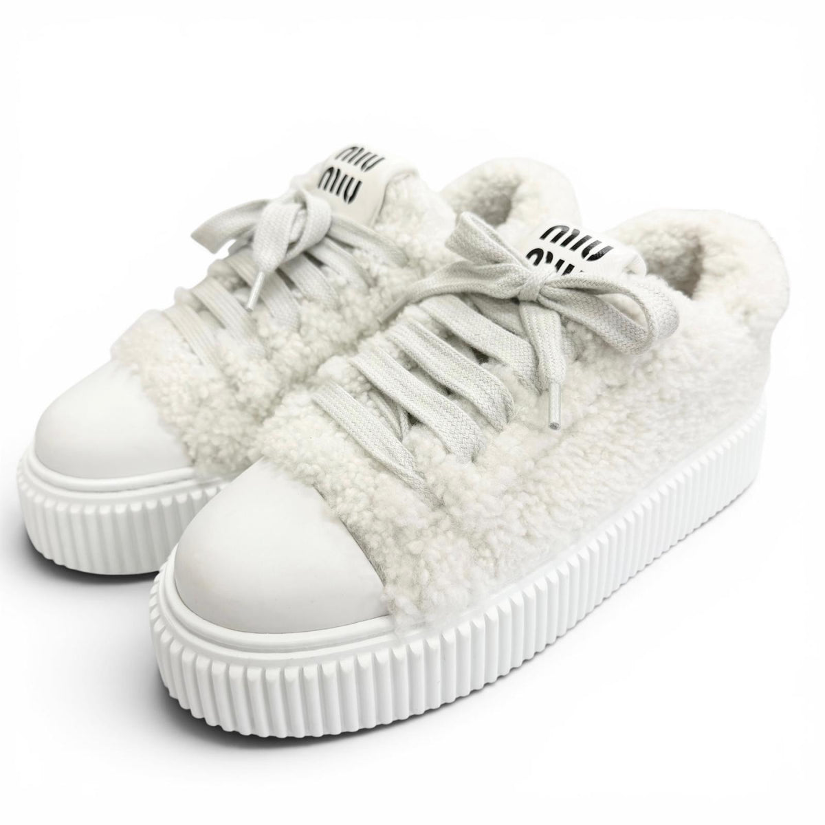 Miu Miu Boa Shearling Sneakers