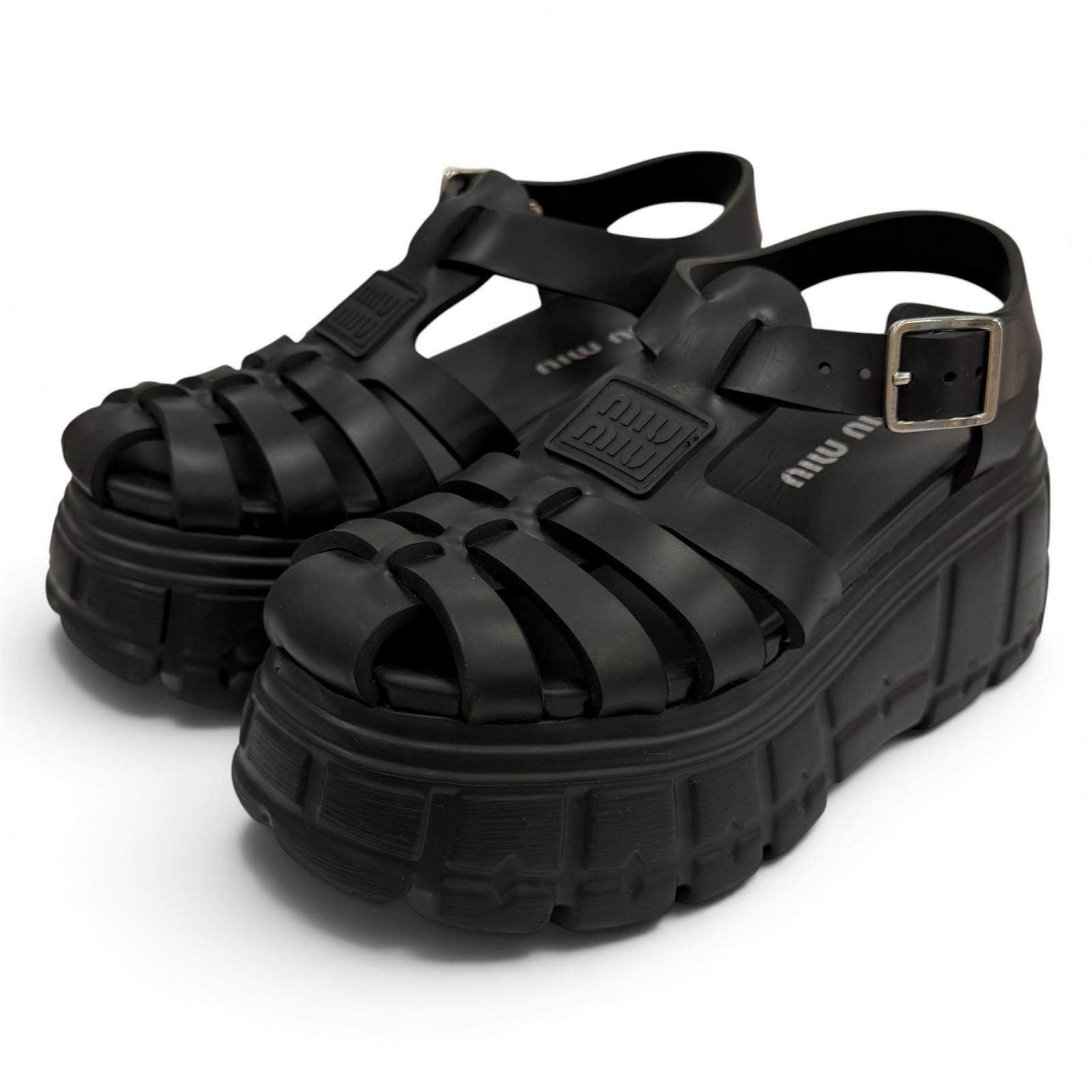 Miu Miu EVA Logo patch rubber sandals