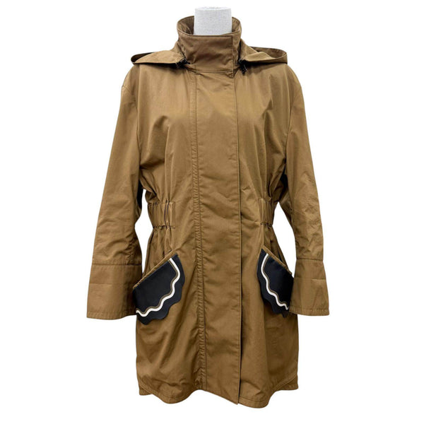 Fendi Leather Trimmed Hooded Jacket