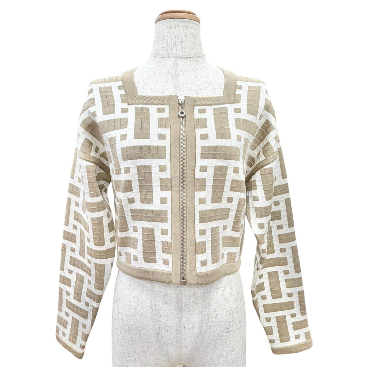 Hermes Mosaic Silk Blend Blouson36
