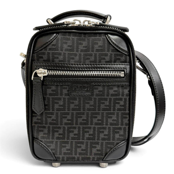 Fendi Micro FF Jacquard Leather Shoulder Bag
