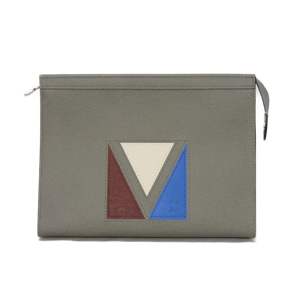 Louis Vuitton Pochette Voyage MM Taiga Clutch Bag