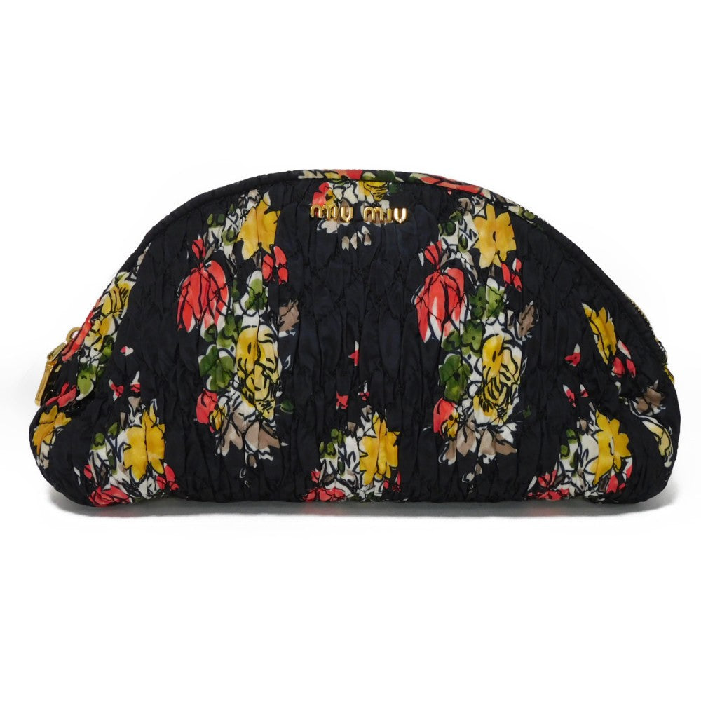 Miu Miu Nylon Flower Gather Clutch