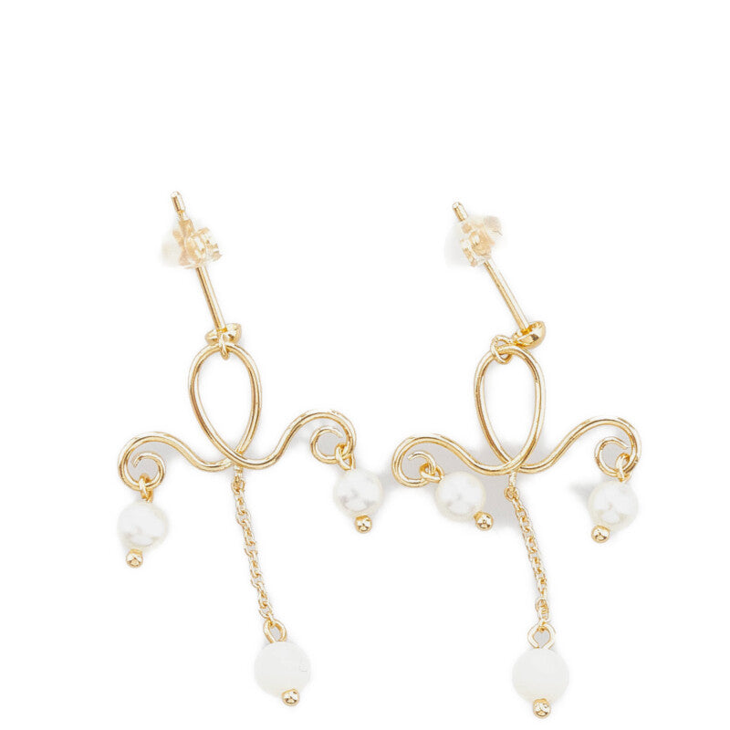 Pearl Dangle Threader Earrings