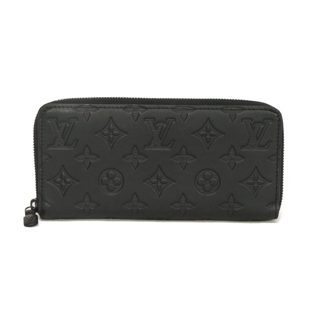 Louis Vuitton Zippy Wallet Horizontal Shadow Leather Long Wallet