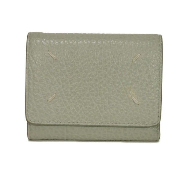 Maison Margiela Threefold Wallet Grained Calf Leather Trifold Wallet