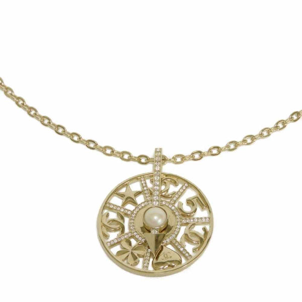 Chanel Coco Mark Crystal Spinning Wheel Necklace