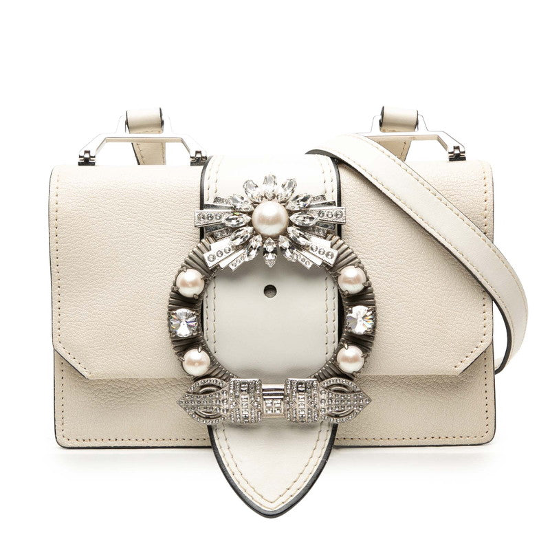 MIUMIU Bijou Madras Leather Shoulder Bag